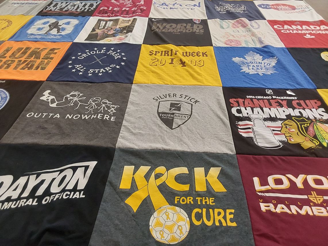 T-shirt quilt featuring chicago, blackhawks by Chris from IL