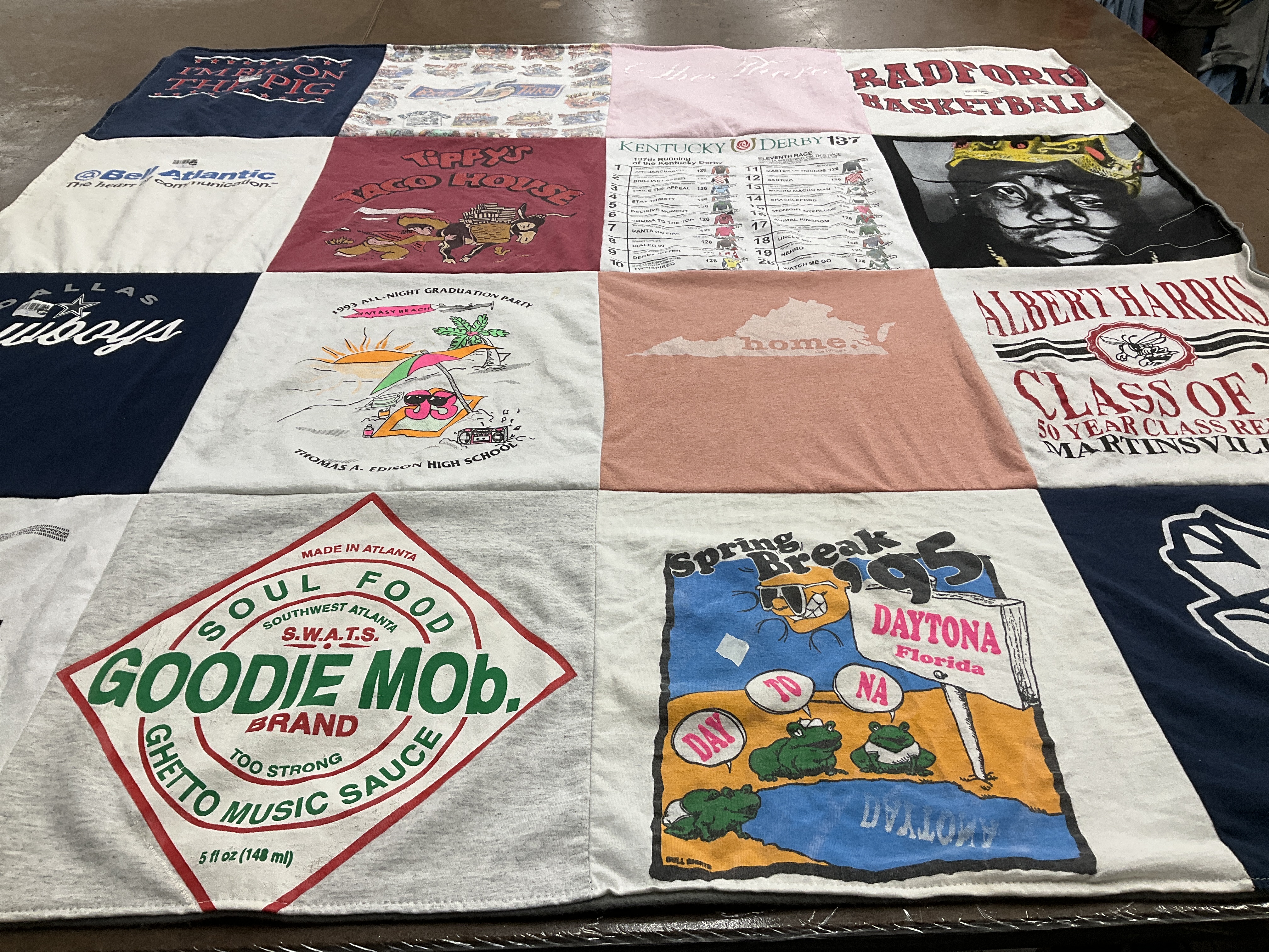 T-shirt quilt featuring bradford basketball, dallas cowboys by Crystal from NC