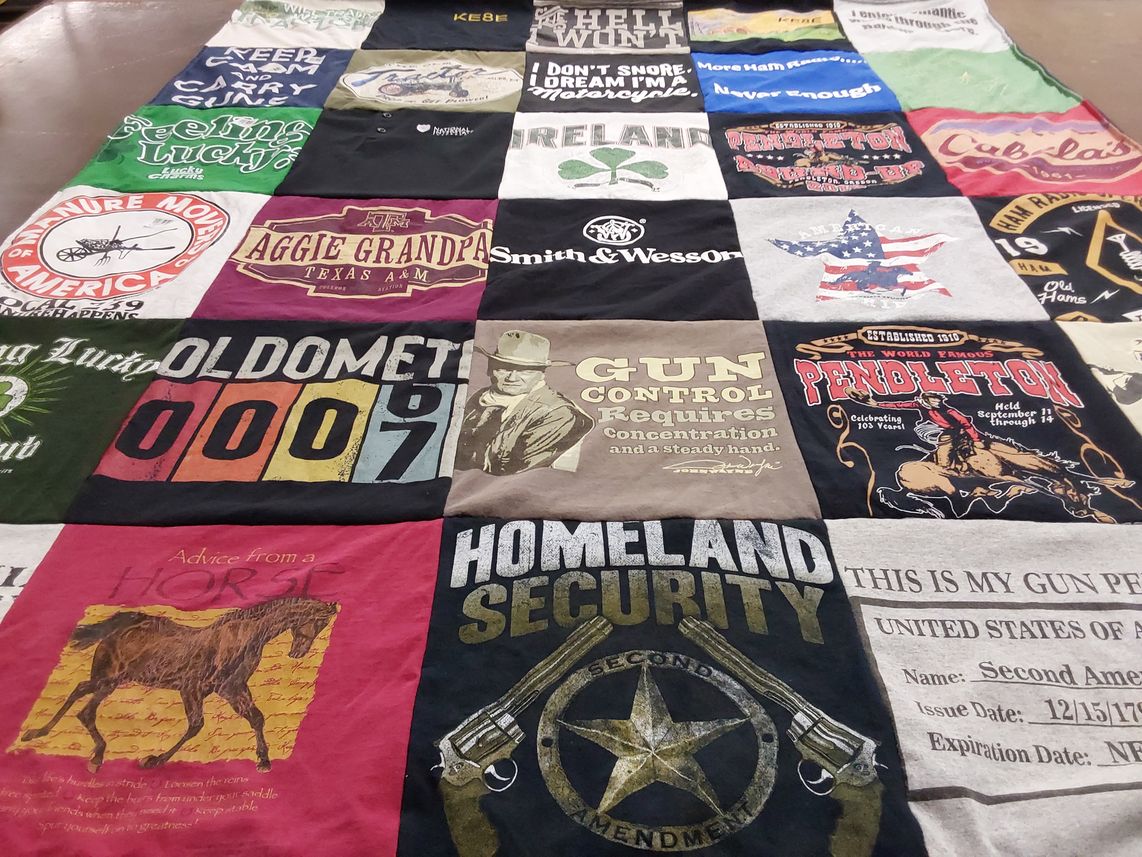 T-shirt quilt from texas a&m university by Deborah from OH