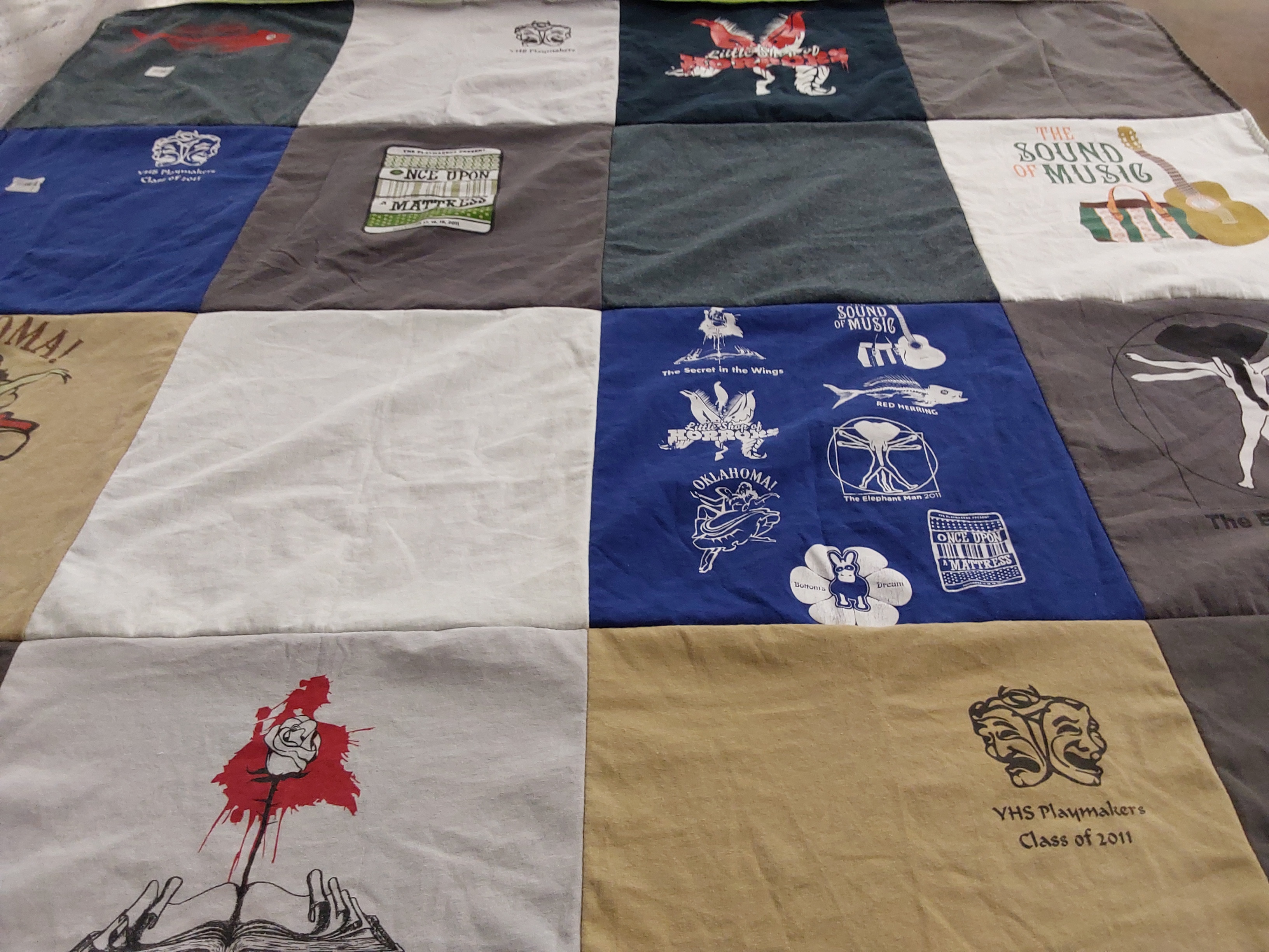 T-shirt quilt from york high school by Susan from NH