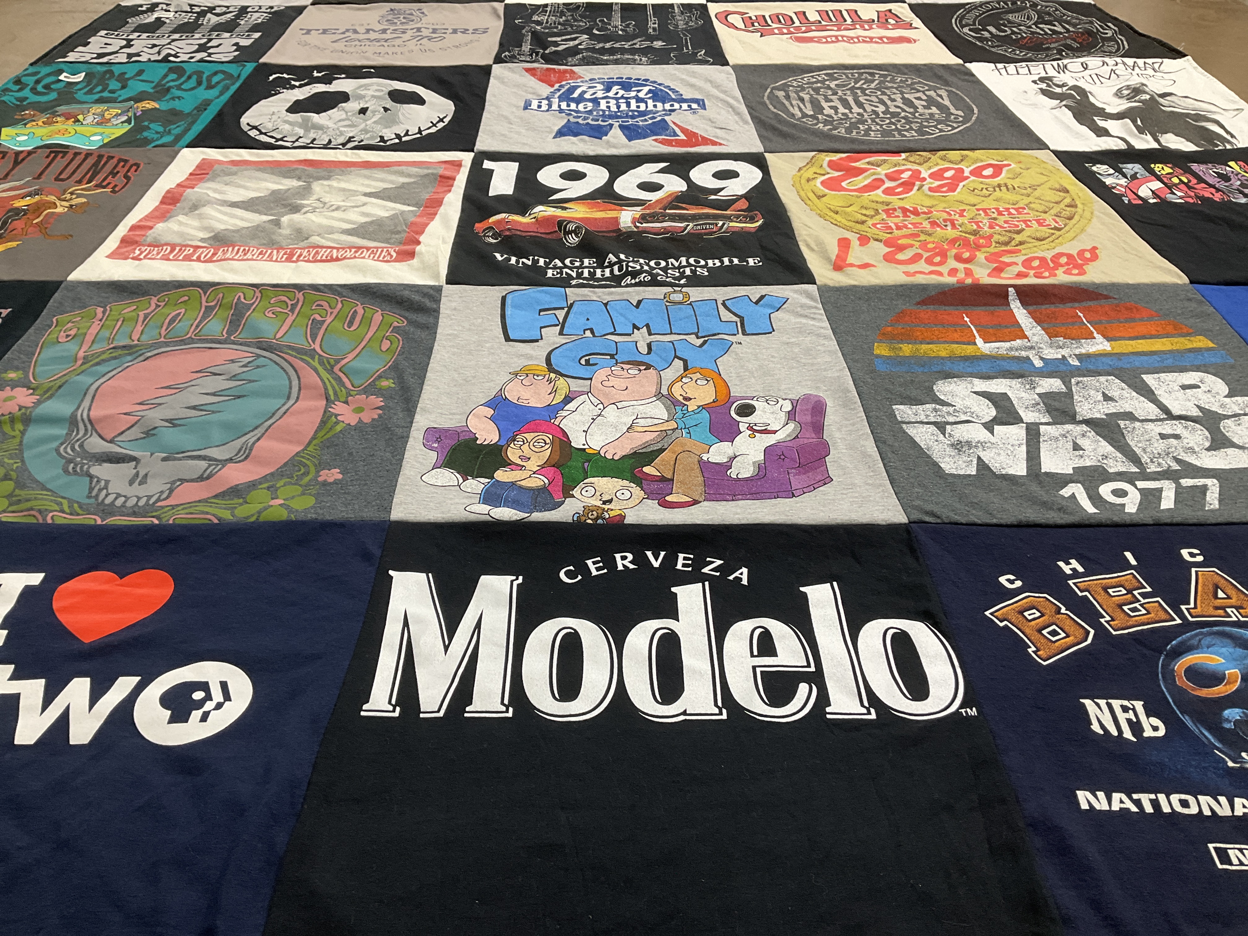 T-shirt quilt featuring chicago bears by Debra from IL