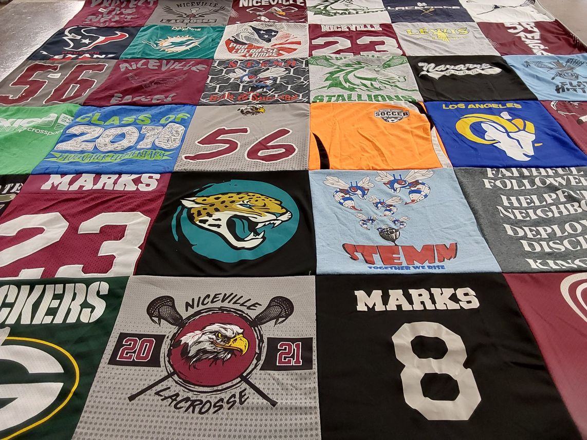 T-shirt quilt featuring green bay packers by Beth from FL