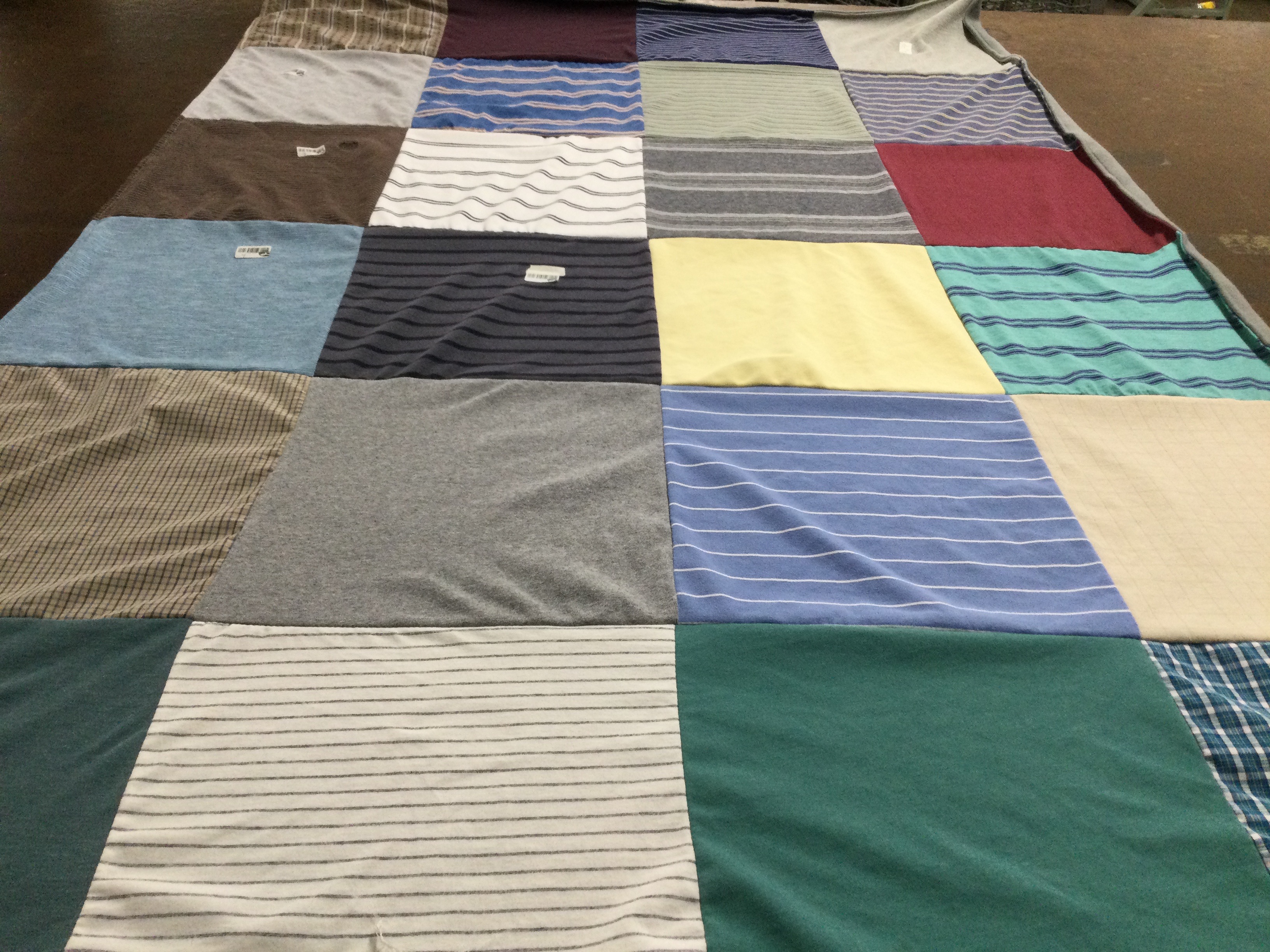 T-shirt quilt with sewing, crafting themes by Sue from IL