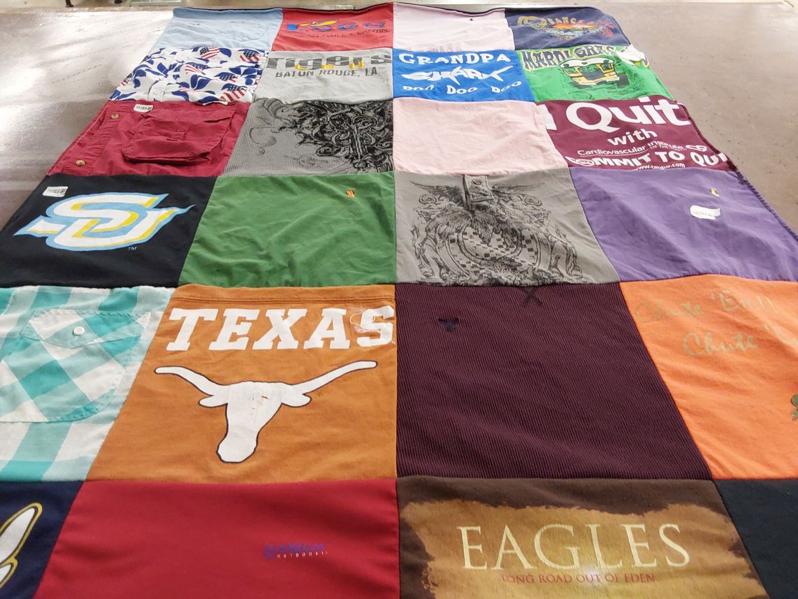 T-shirt quilt featuring texas longhorns by Bonita D from LA