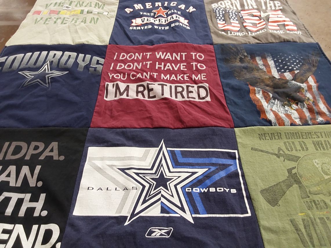 T-shirt quilt featuring dallas cowboys by Phyllis from SD