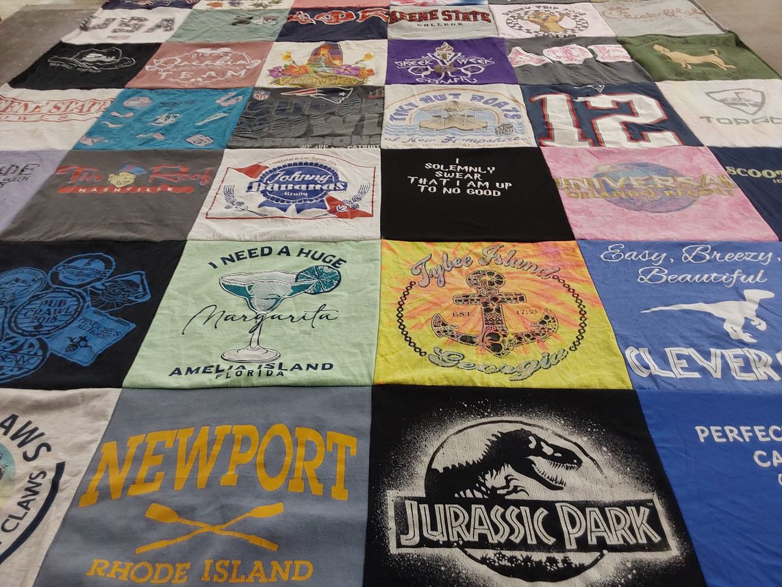 T-shirt quilt featuring new england patriots by Kaitlyn from NH