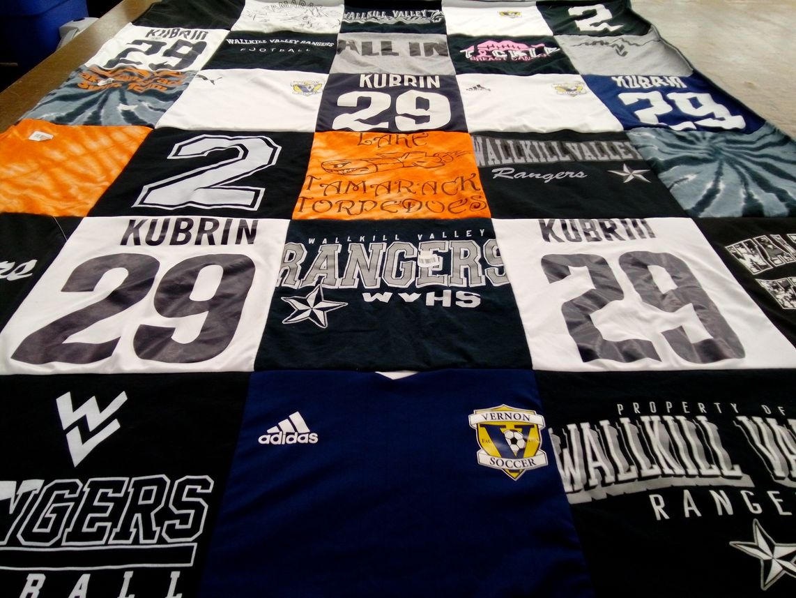 T-shirt quilt featuring walkill valley rangers by Carla from NJ