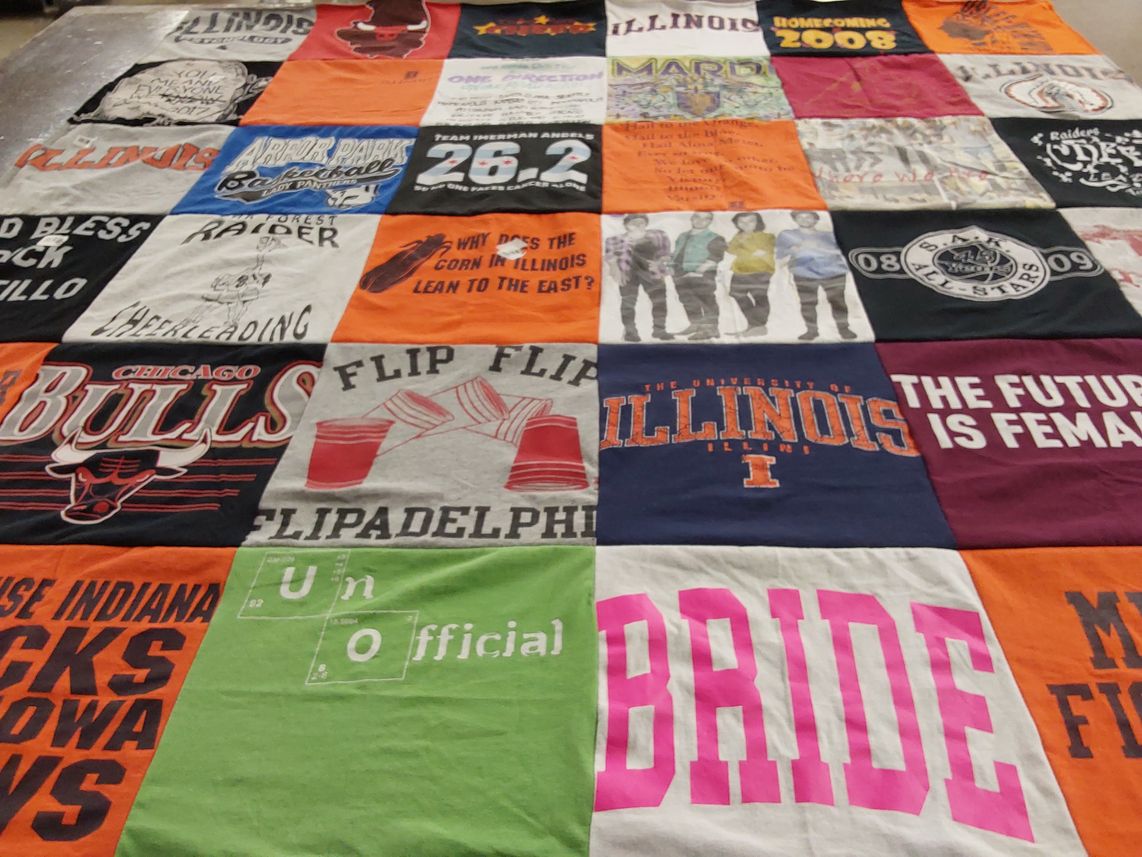 T-shirt quilt featuring chicago bulls by Jordan from IL