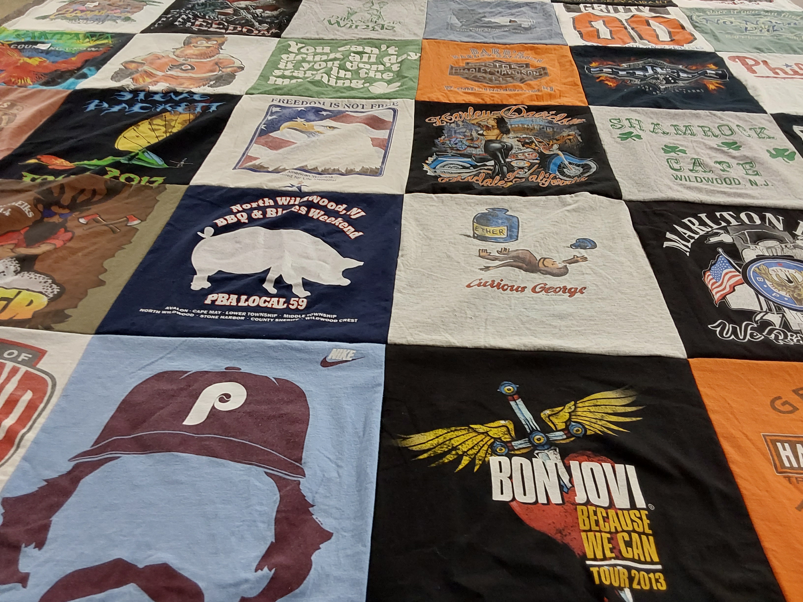 T-shirt quilt featuring philadelphia phillies by Jay from NJ