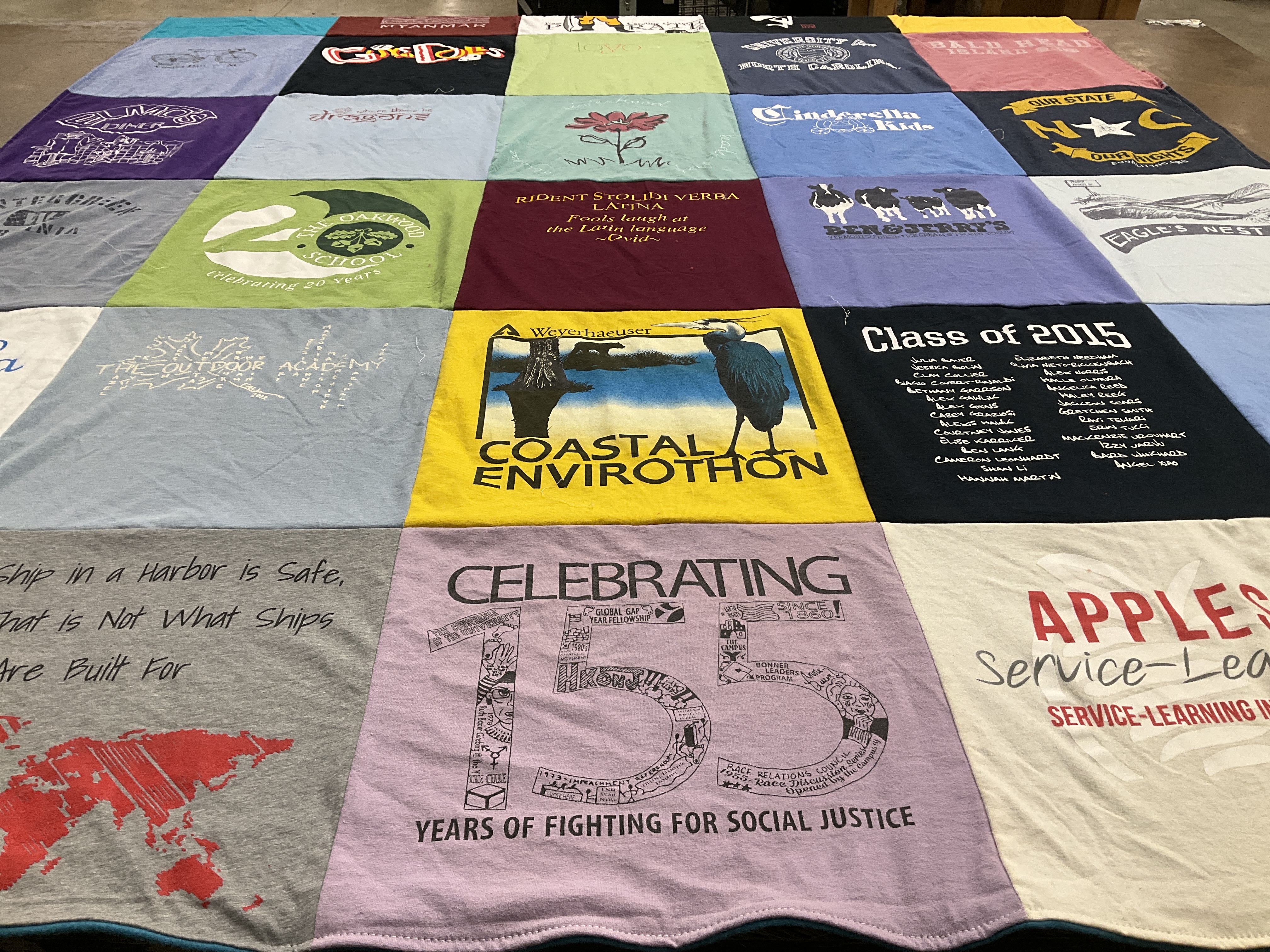 T-shirt quilt from the outdoor academy by Linda from NC