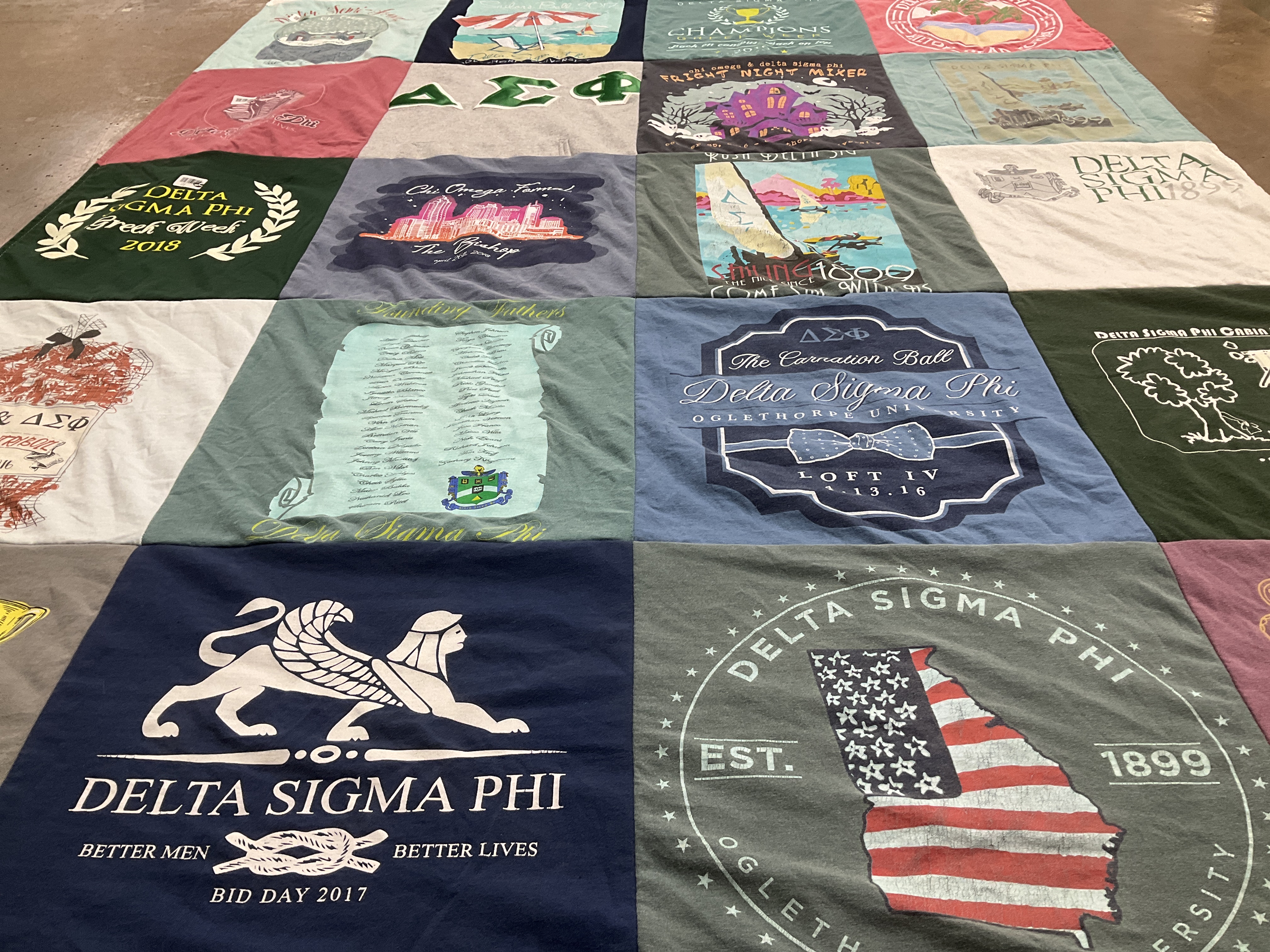 T-shirt quilt from ogletree university by Tabitha from GA