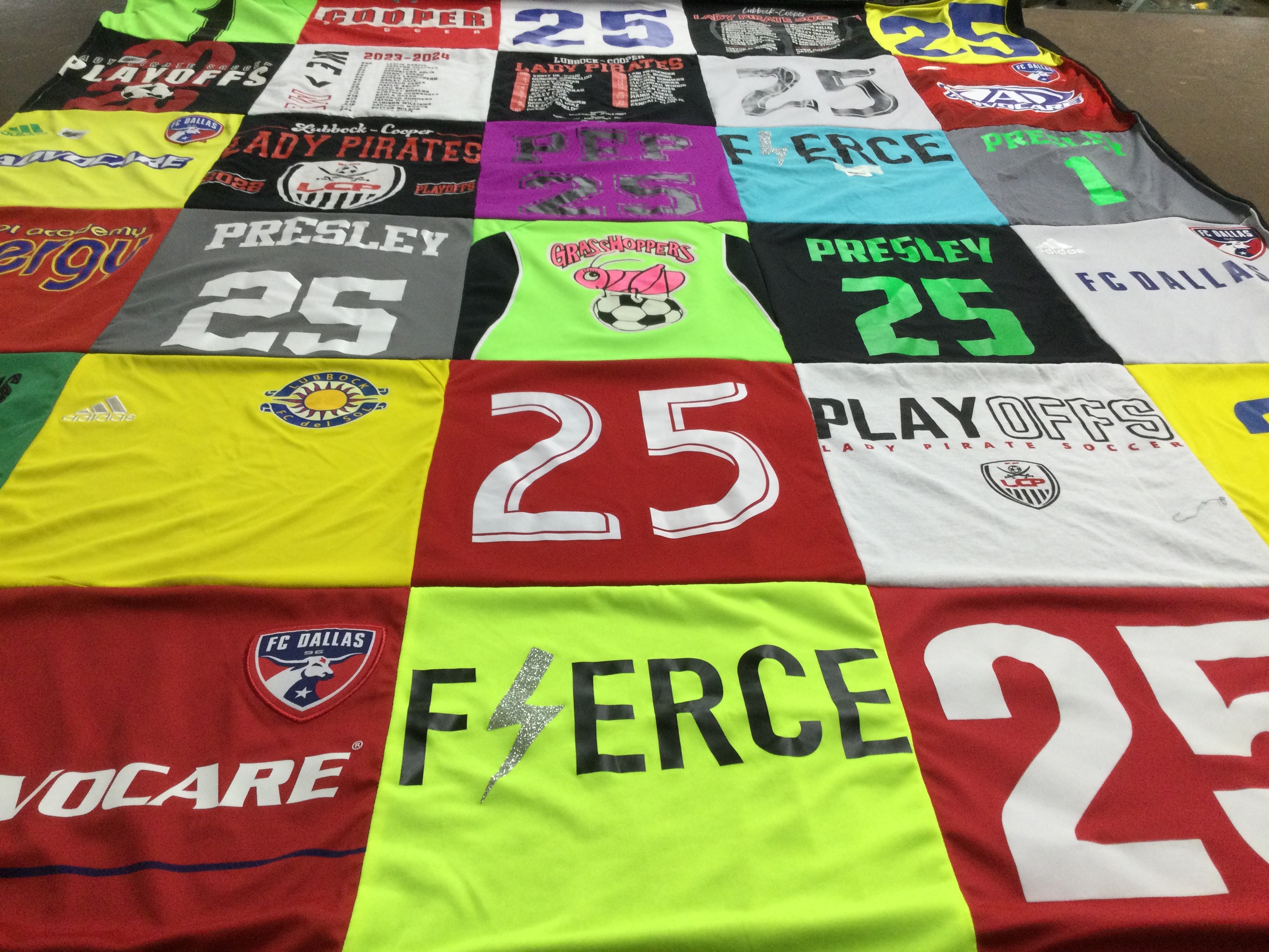 T-shirt quilt featuring fc dallas by Laura from TX