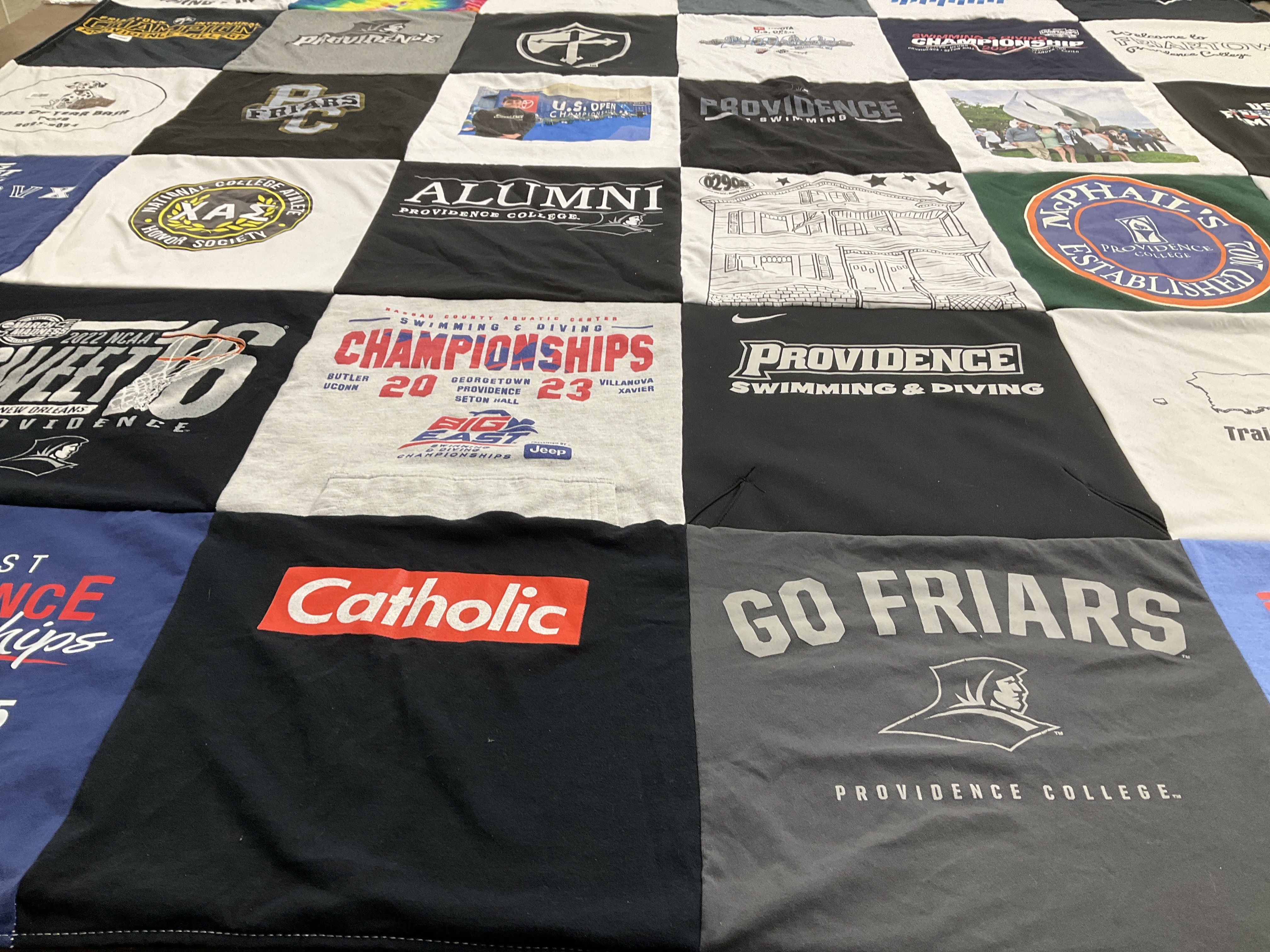 T-shirt quilt featuring providence college friars by Janet from TX