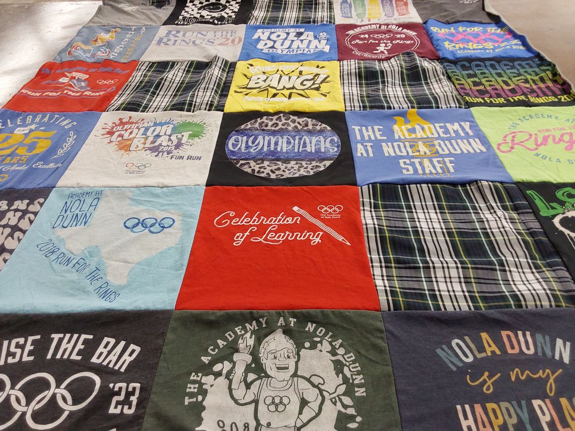 T-shirt quilt from academy at nola dunn by Michael from OK