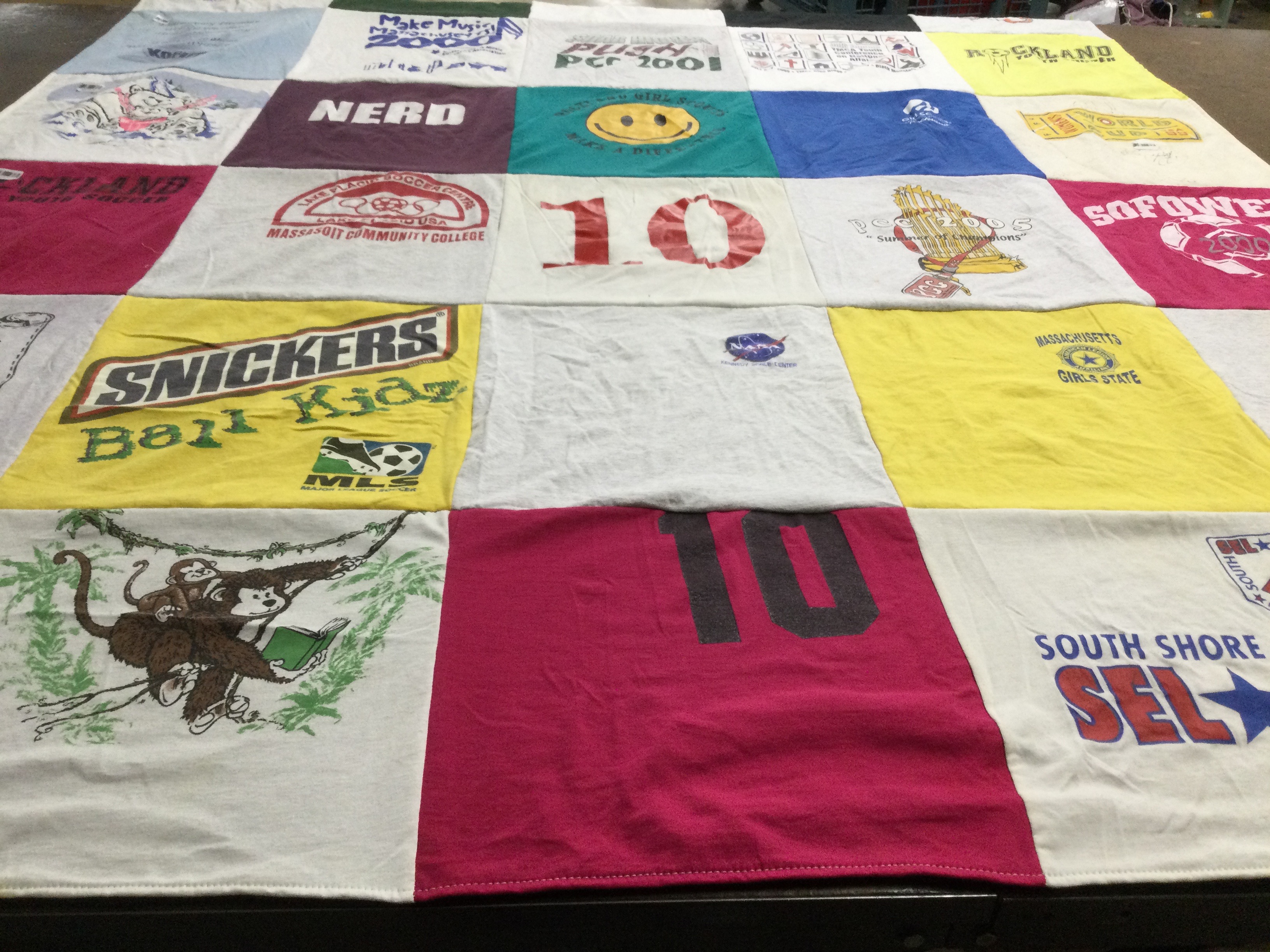 T-shirt quilt from massasoit community college by William from MA