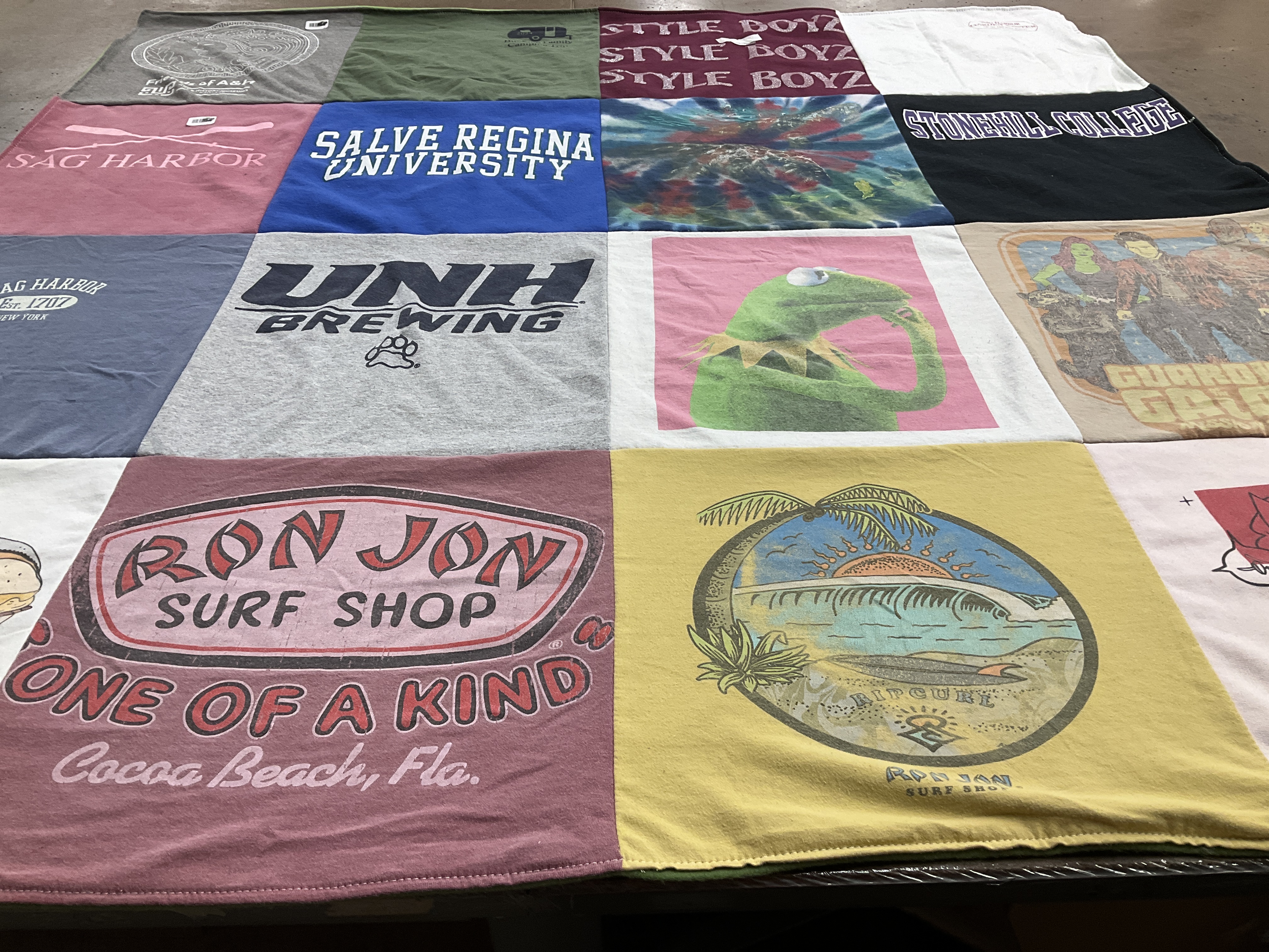 T-shirt quilt from salve regina university, stonehill college by Sara from NY