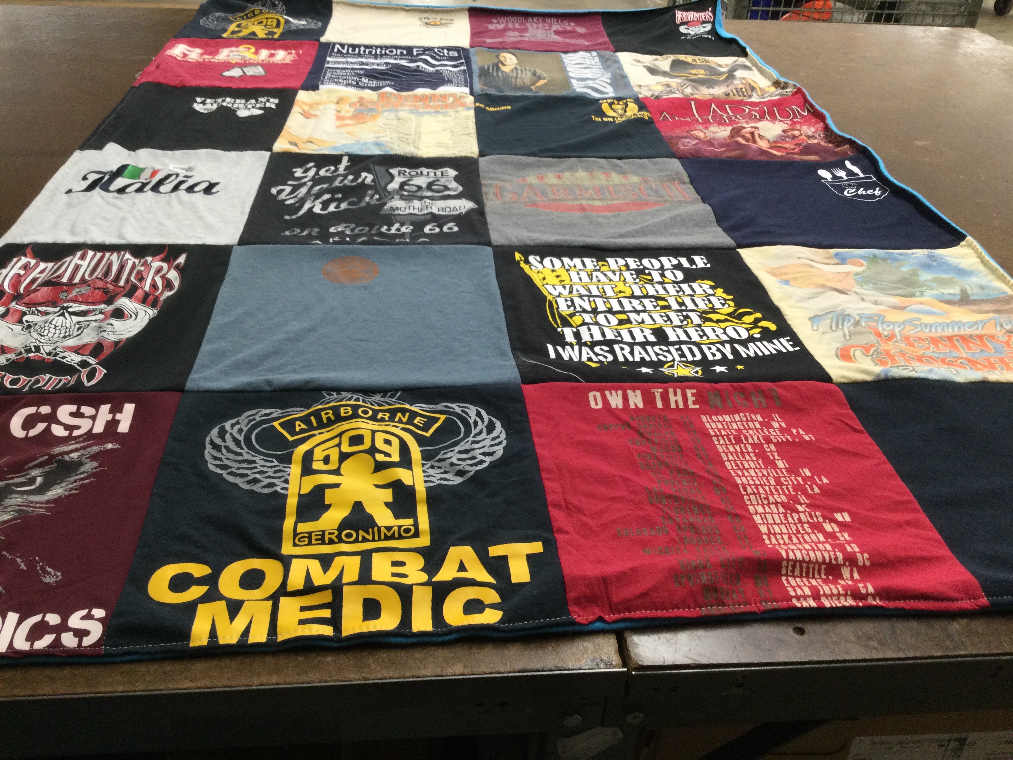T-shirt quilt with travel, food themes by BRANDY from TN