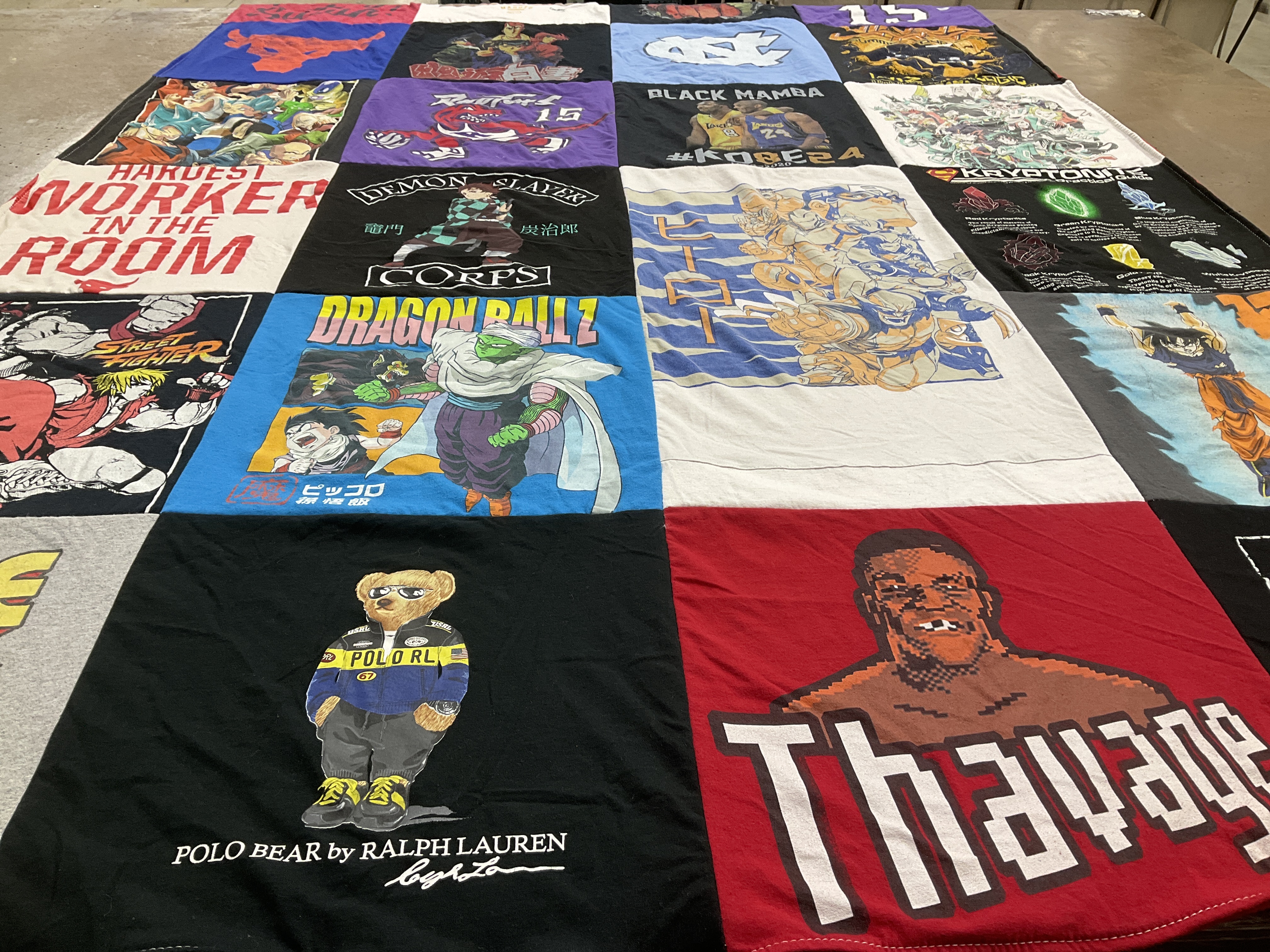 T-shirt quilt from university of north carolina by Tulsa from NC