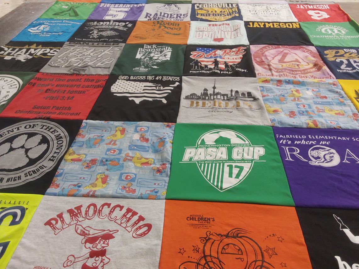 T-shirt quilt featuring pickerington soccer by Lisa from OH