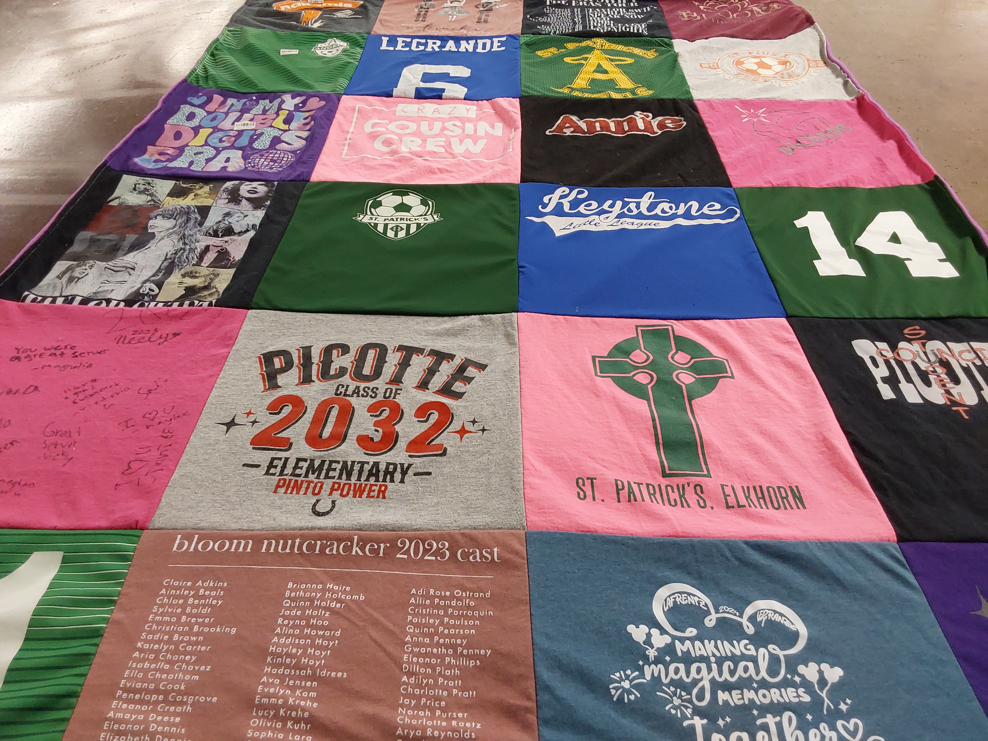 T-shirt quilt featuring keystone little league by Danielle from NE