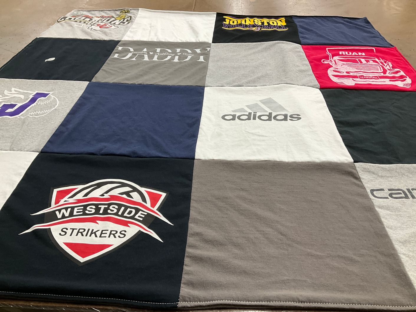 T-shirt quilt featuring westside strikers by Melissa from IA