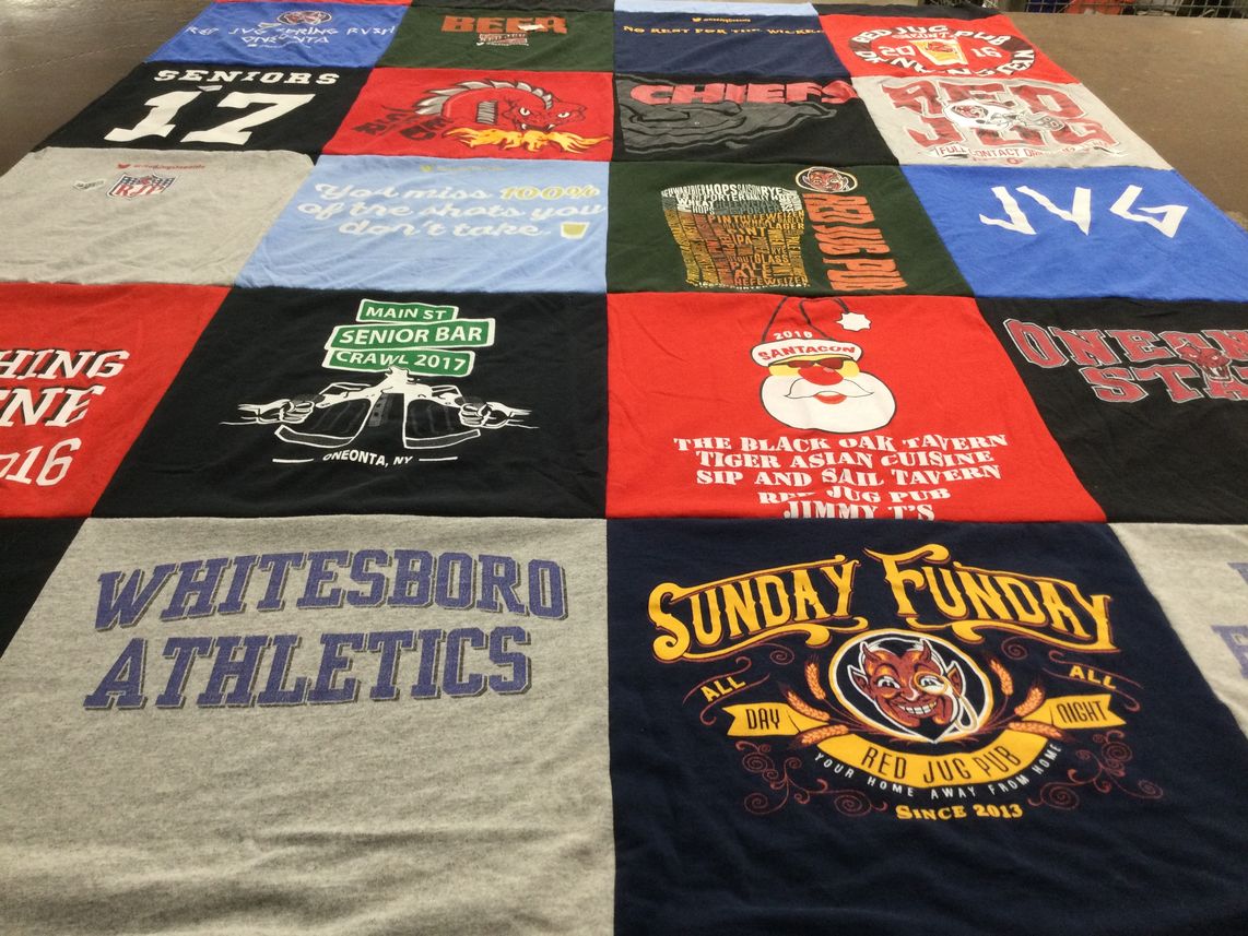 T-shirt quilt from whitesboro athletics by Pam from NY