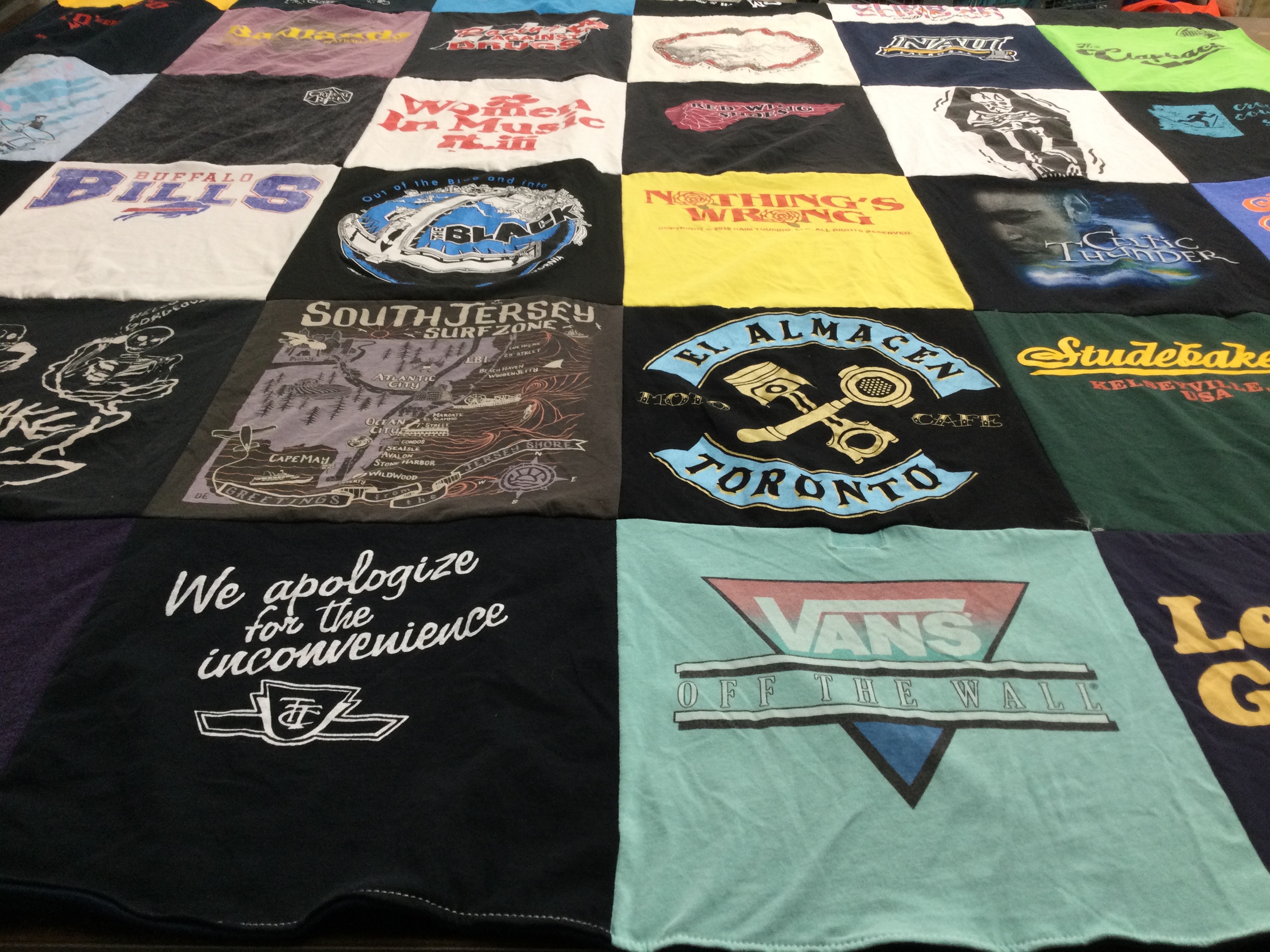 T-shirt quilt featuring buffalo bills, celtic thunder by Shelley from CA