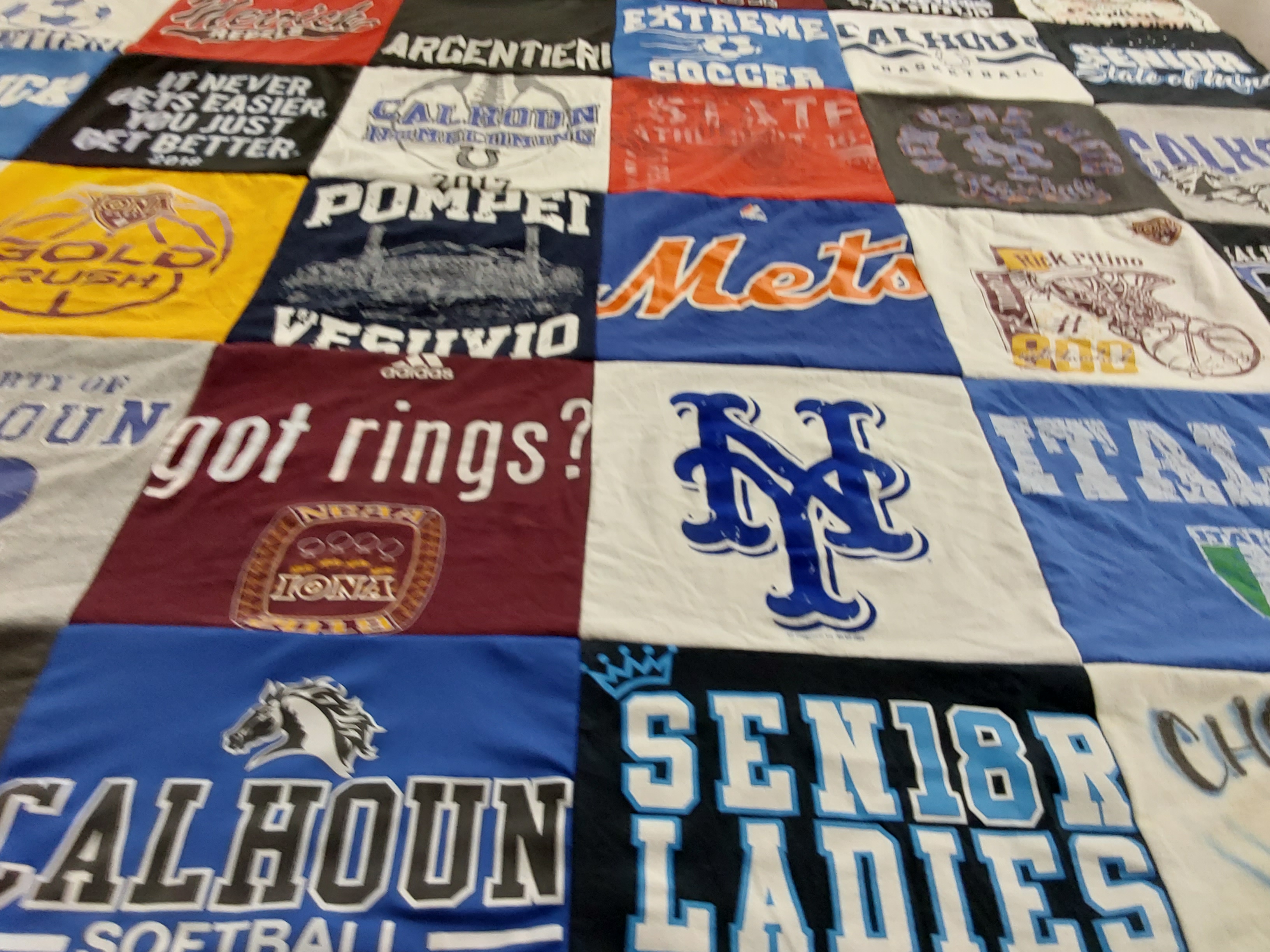 T-shirt quilt featuring new york mets by Sallyann from NY