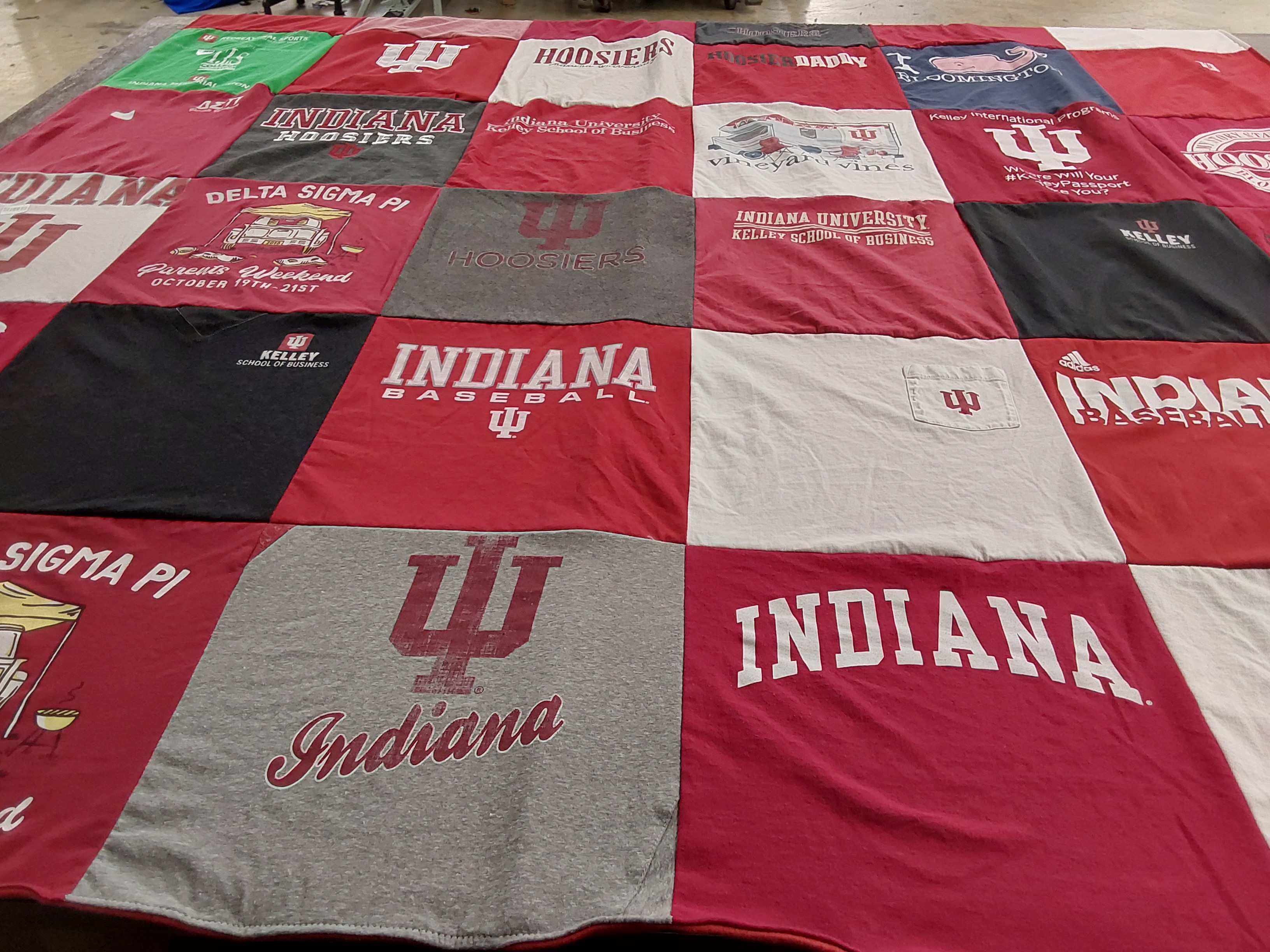 T-shirt quilt featuring indiana university baseball by Fran from NY