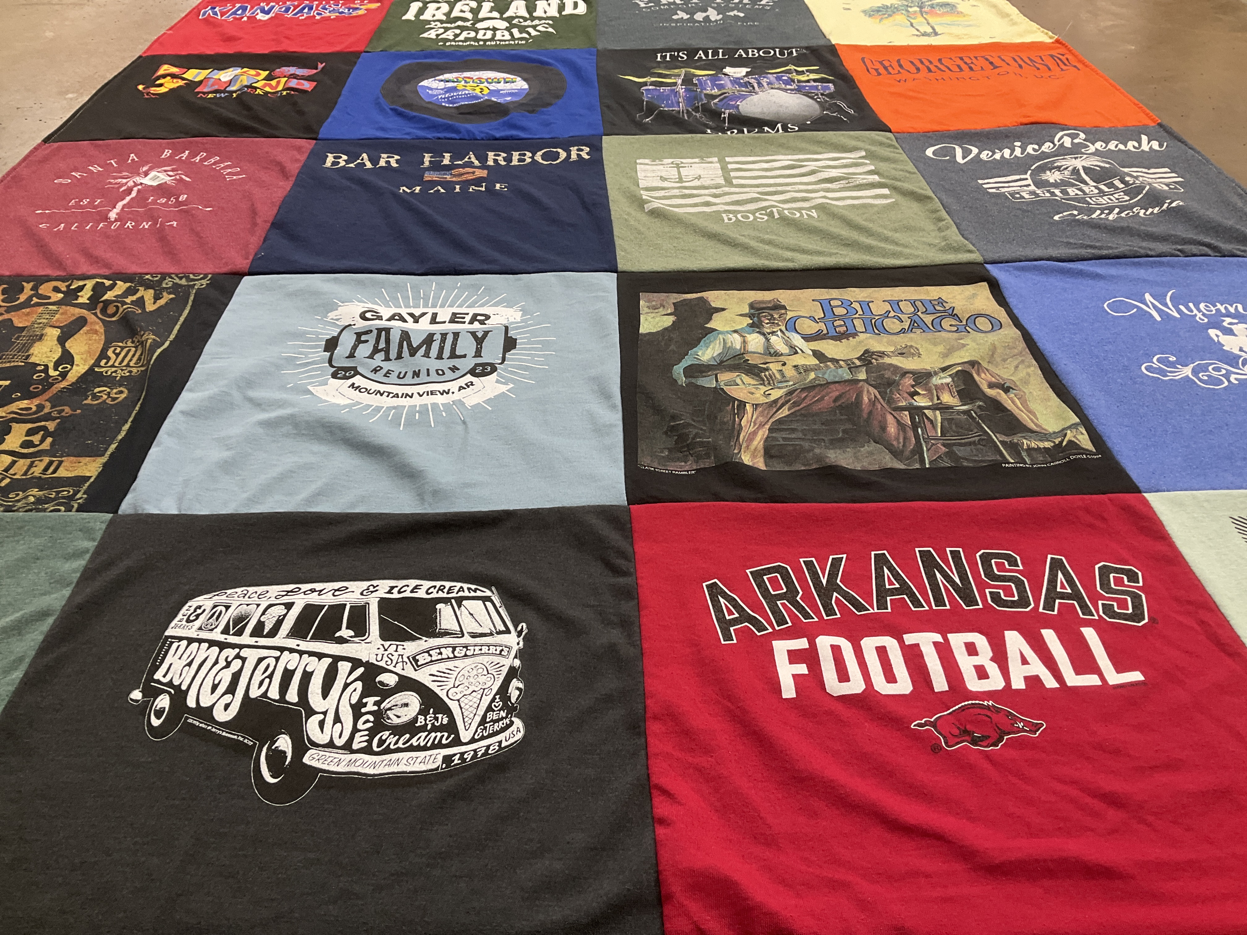 T-shirt quilt featuring arkansas football by Brenda from KS