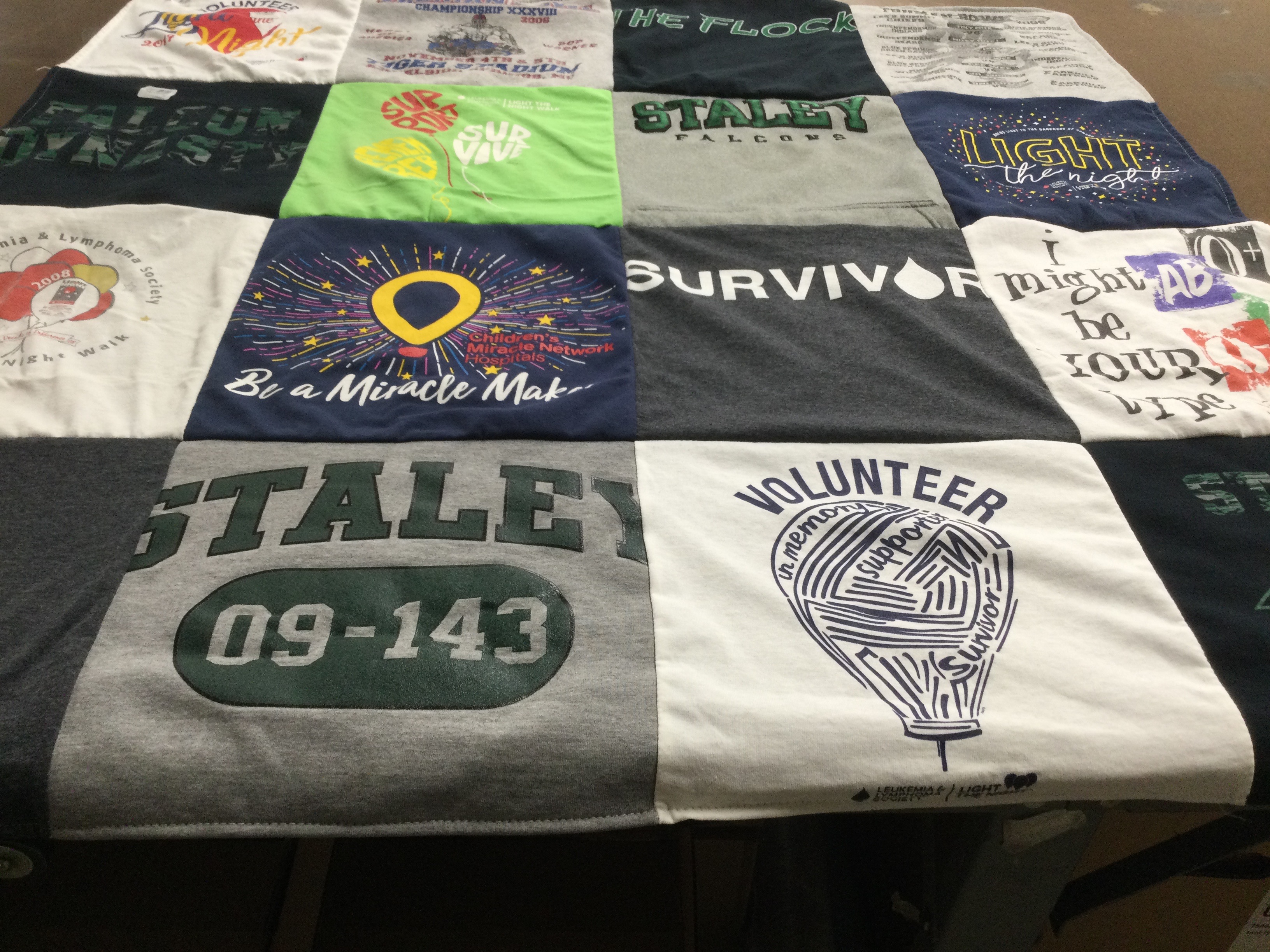 T-shirt quilt from staley high school by Angela from MO