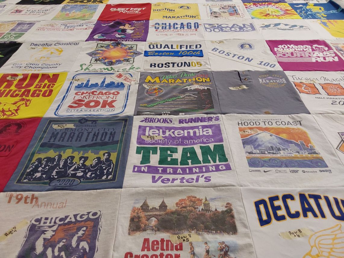 T-shirt quilt featuring chicago marathon by Jeff from IL