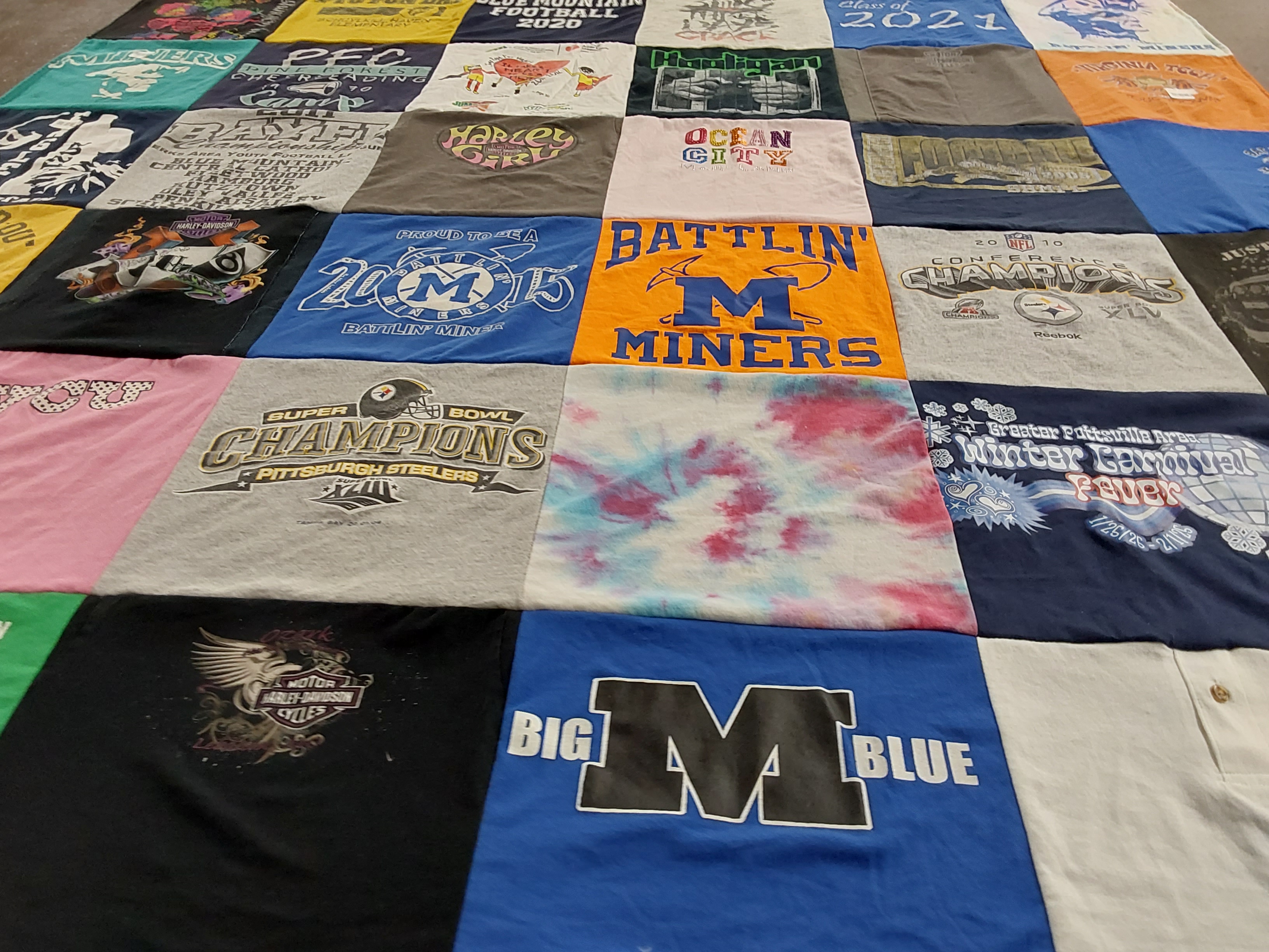 T-shirt quilt featuring pittsburgh steelers by Kimberly from PA