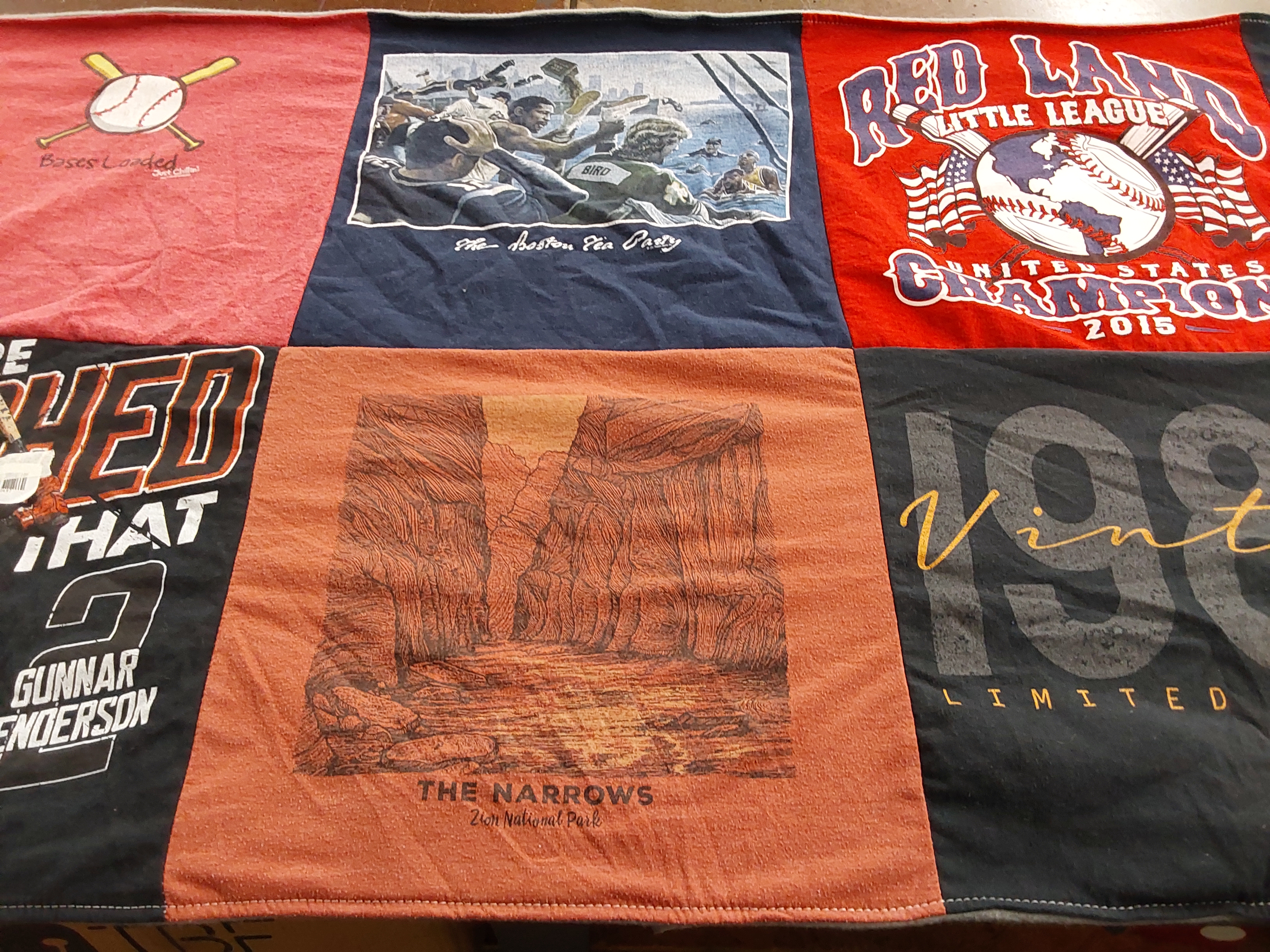 T-shirt quilt featuring red land little league by Amanda from PA
