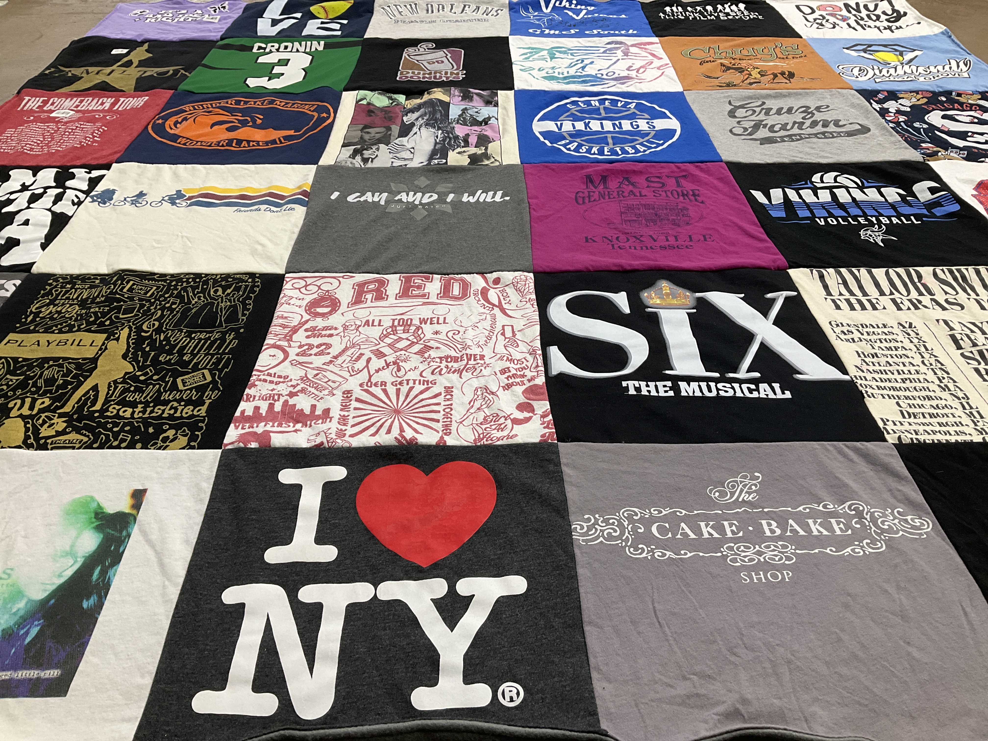T-shirt quilt featuring geneva high school basketball, geneva high school volleyball by Tiffany from IL