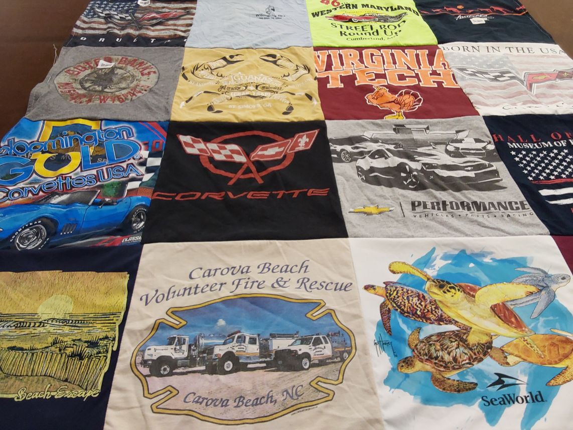 T-shirt quilt from virginia tech university by Karen from VA