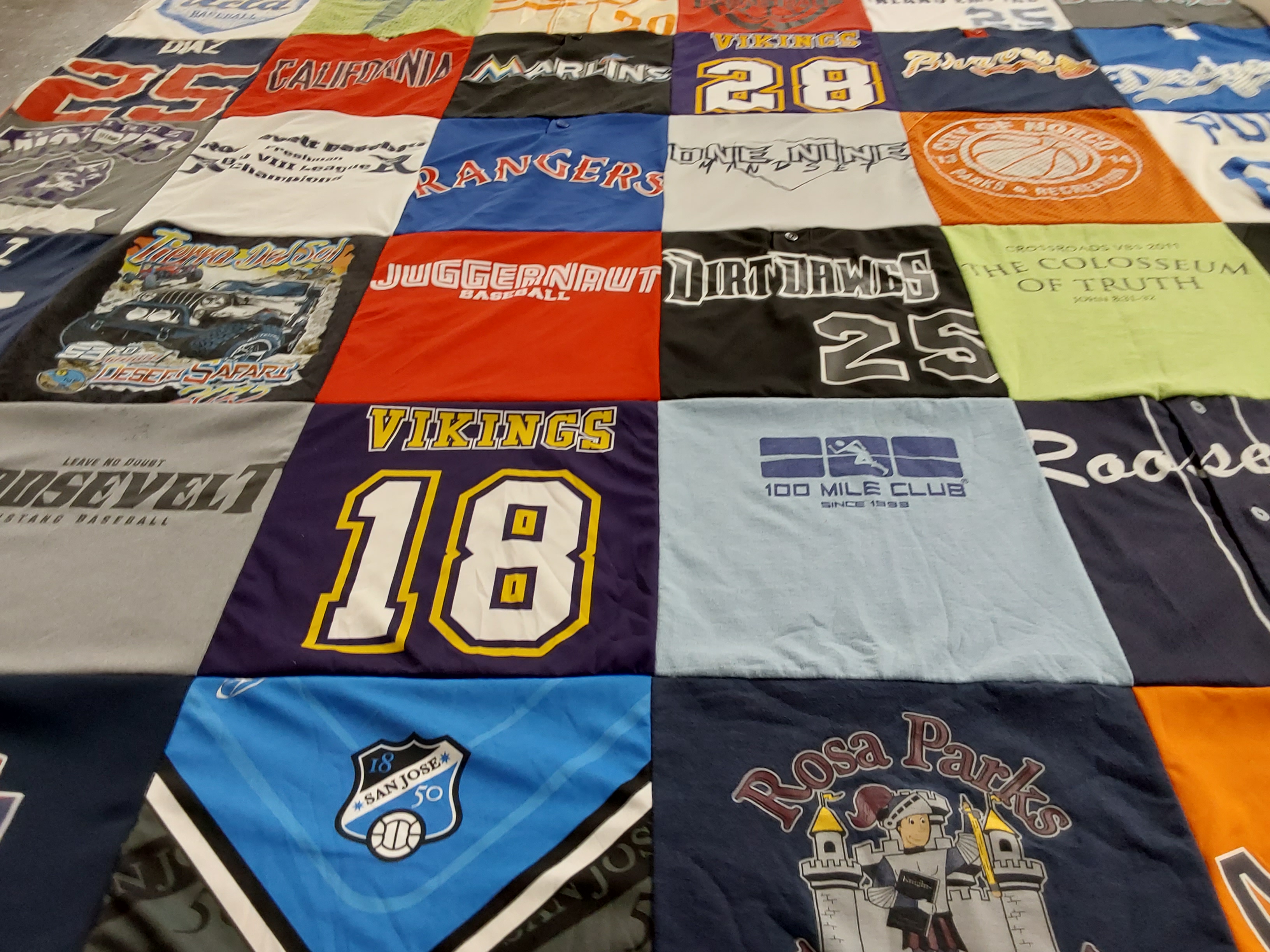 T-shirt quilt featuring vikings by Christy from CA