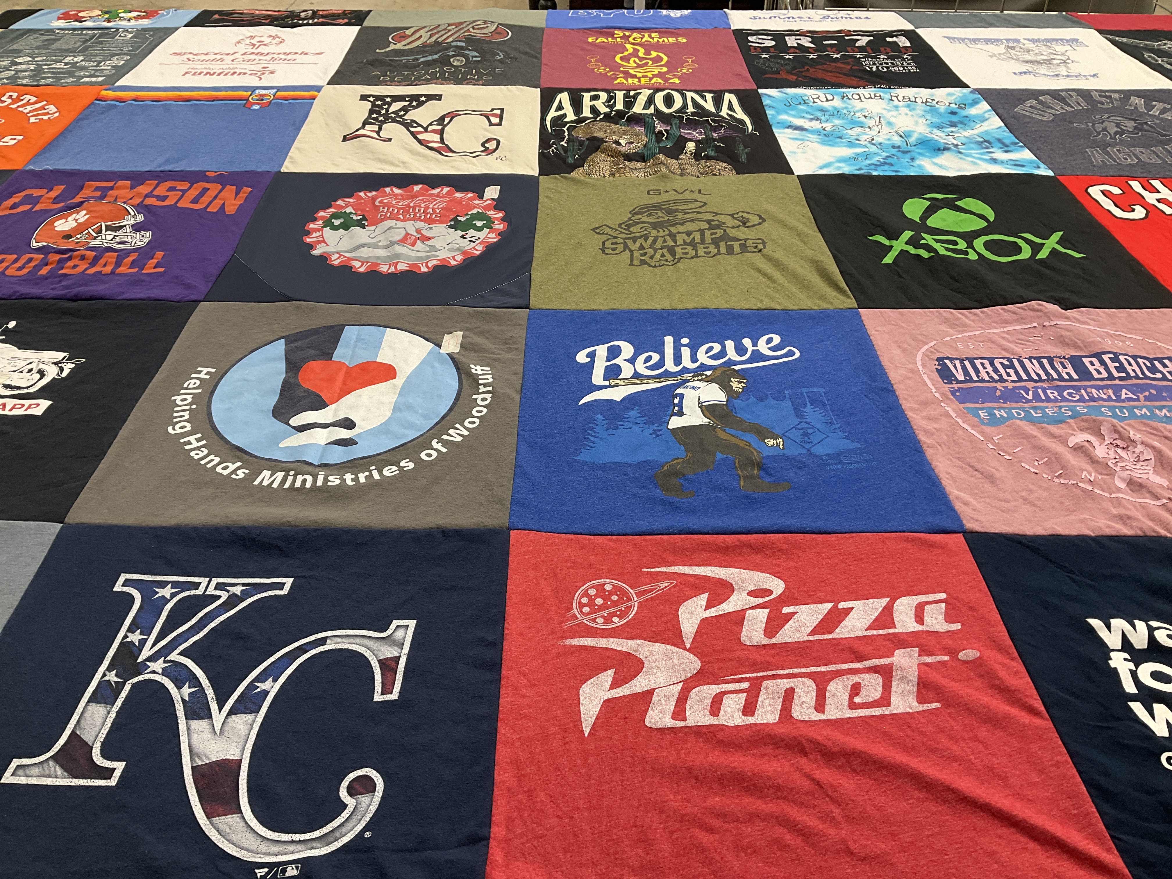 T-shirt quilt featuring kc, swamp rabbits by Gary from SC