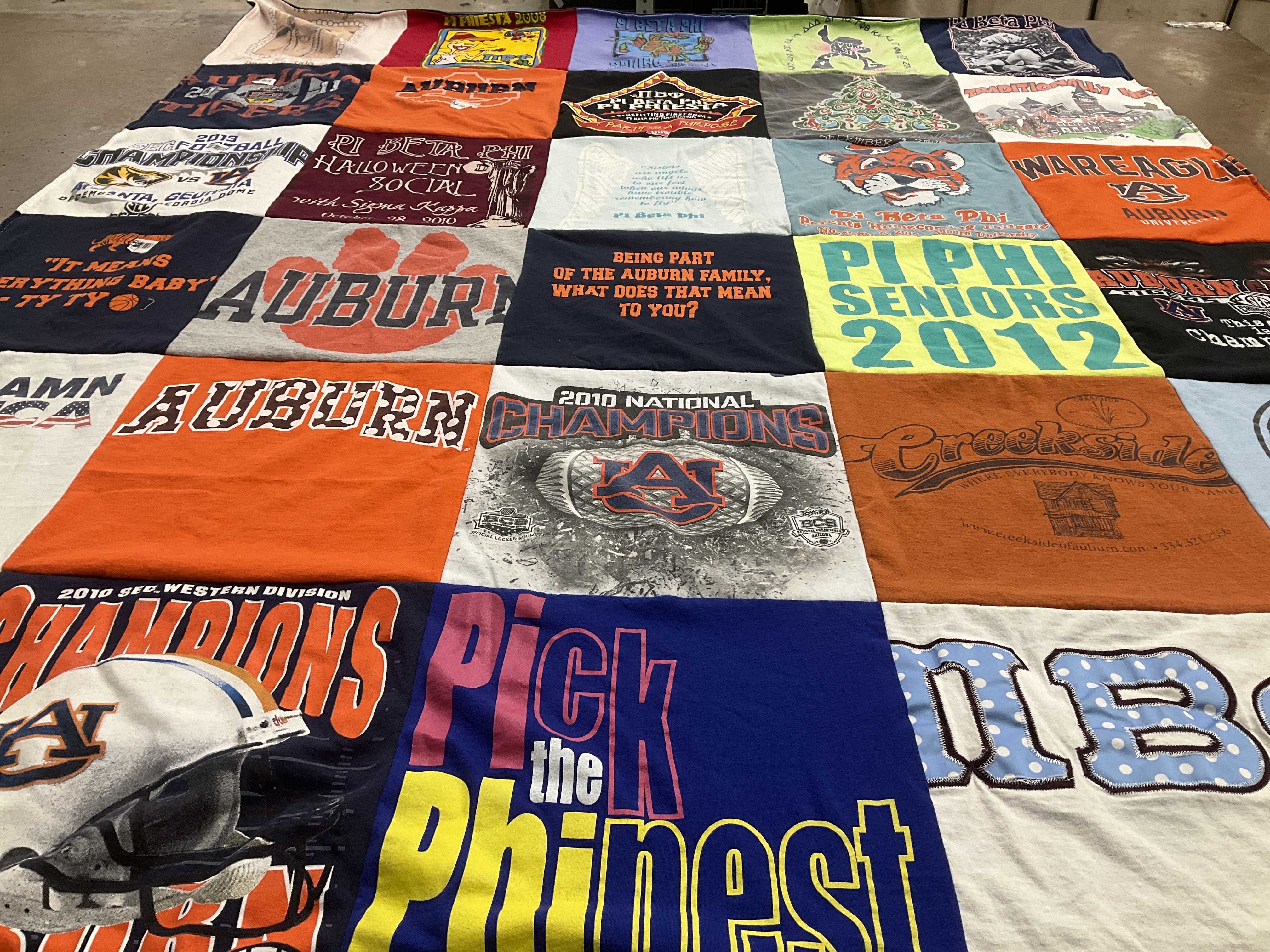 T-shirt quilt from auburn university by Julie from TX