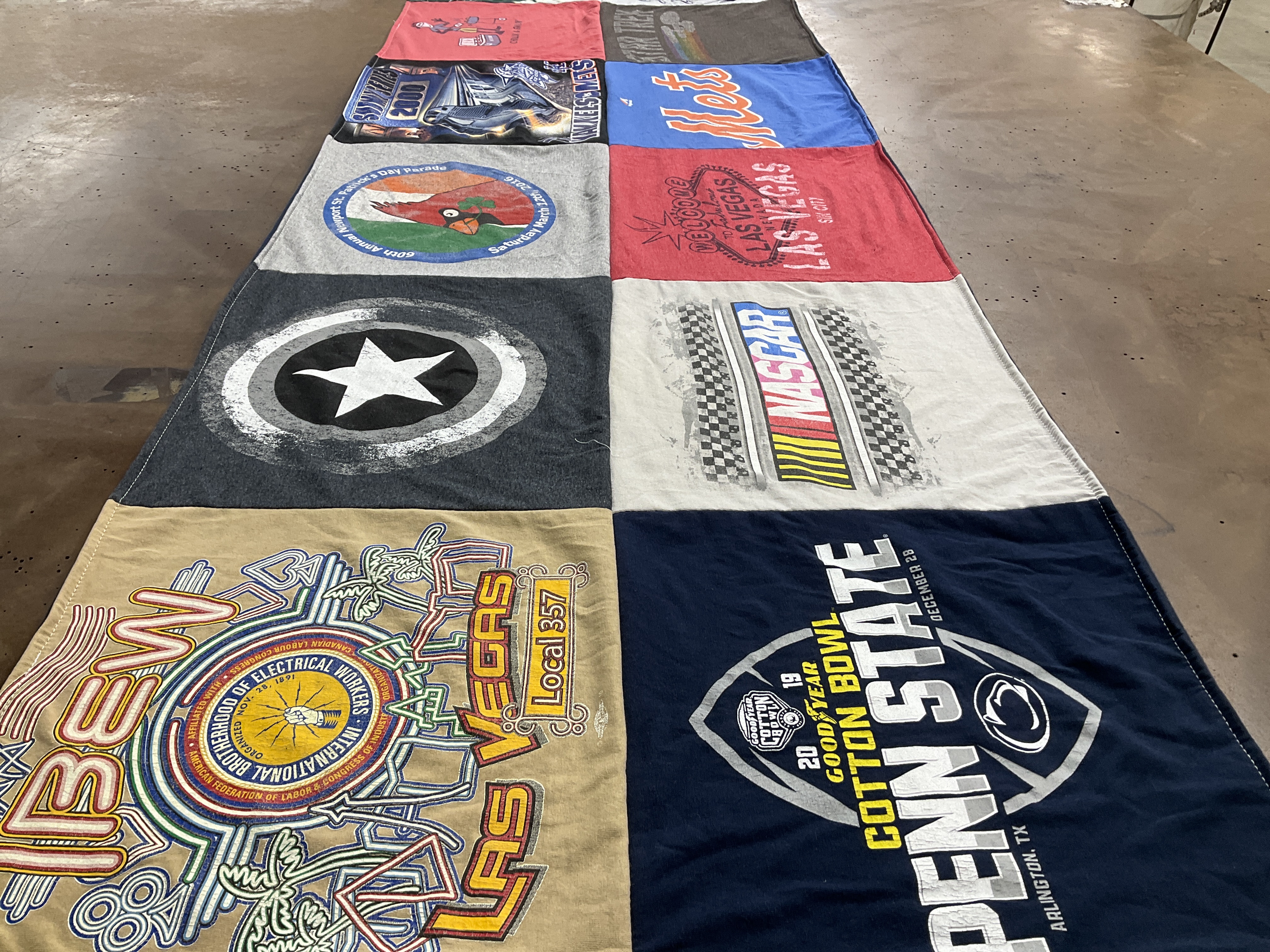 T-shirt quilt featuring penn state university by Joanne from NY