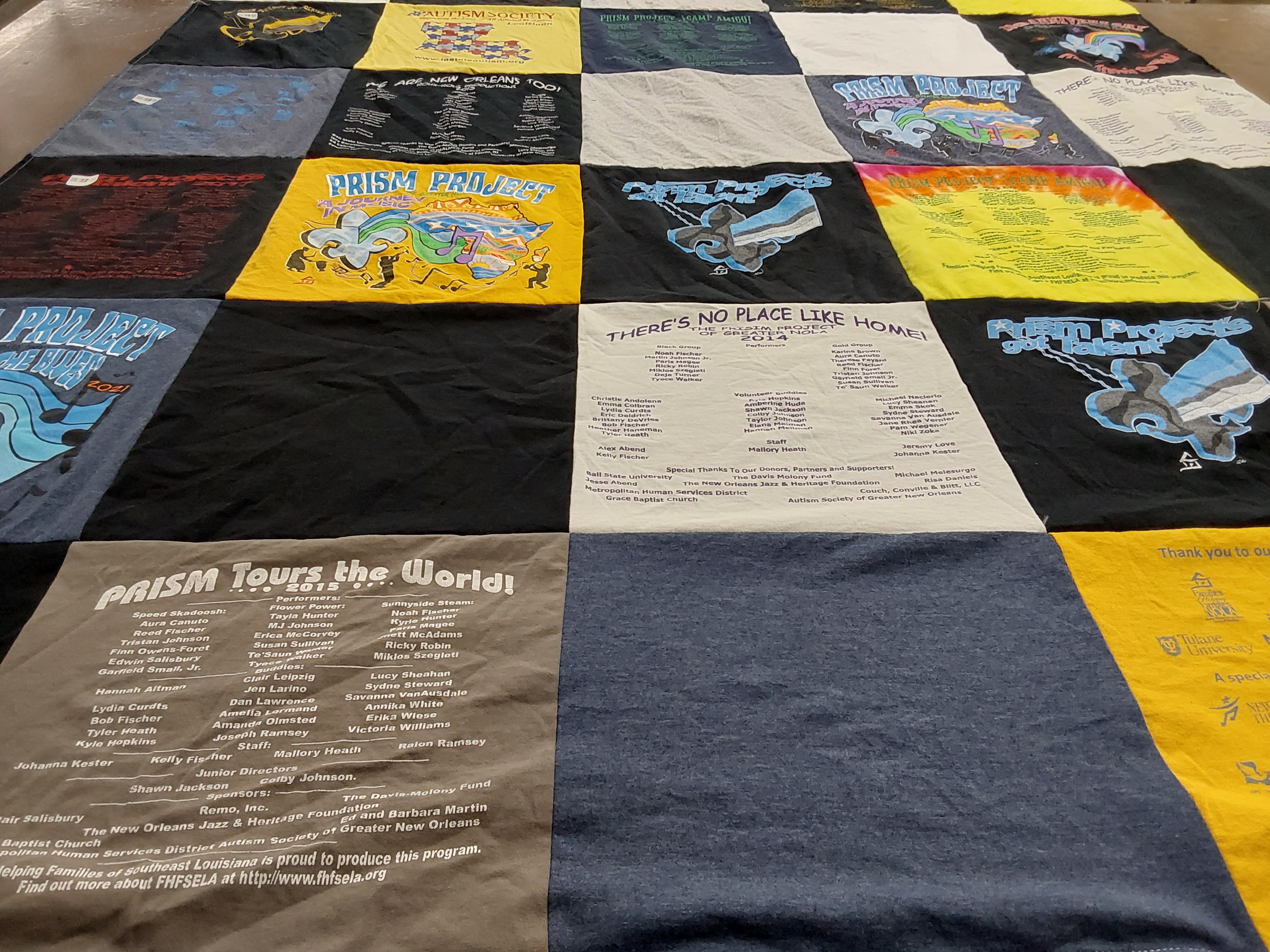 T-shirt quilt from wayne state university by Kelly from IN