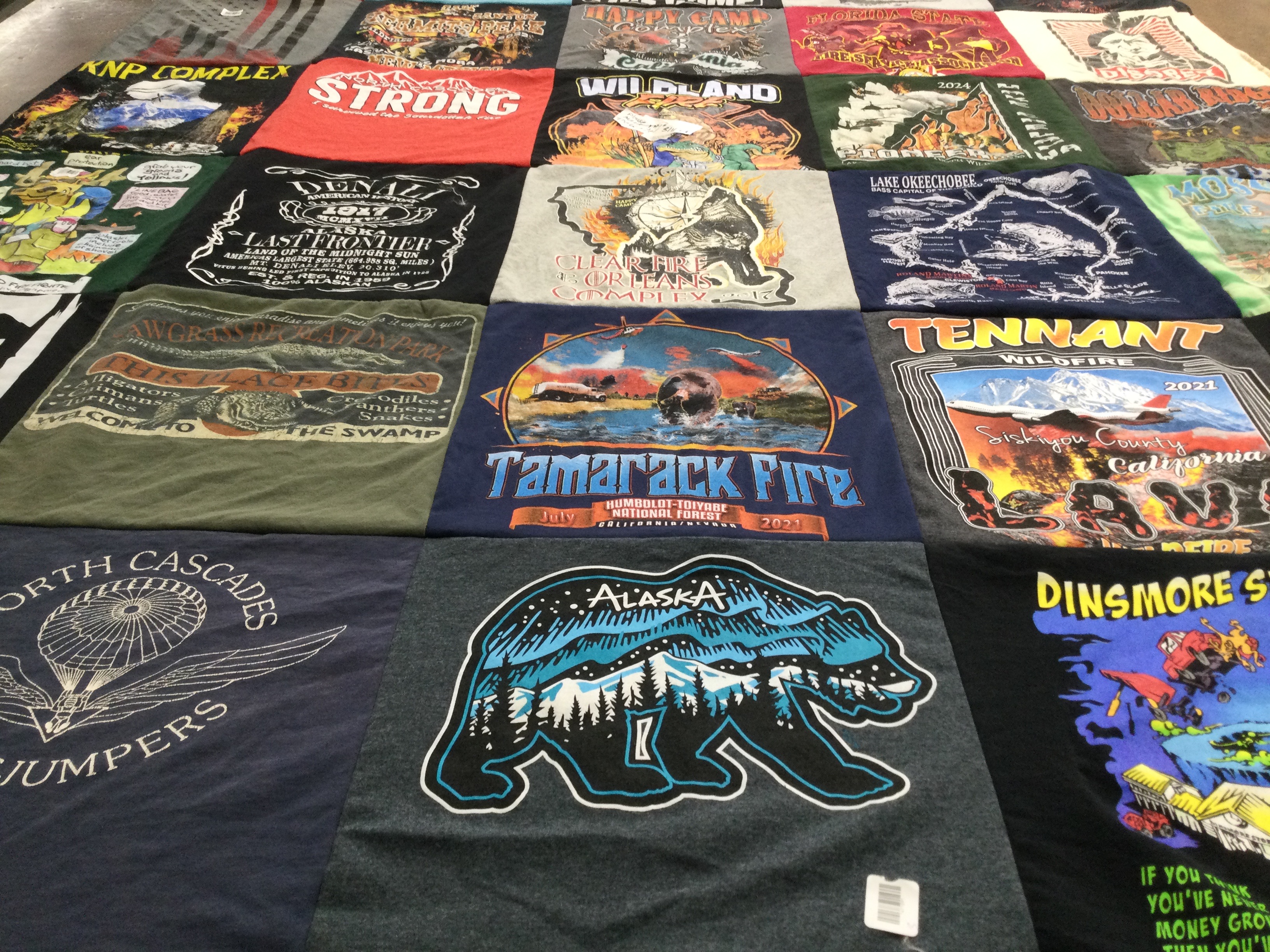 T-shirt quilt with wildlife, nature themes by Michael from FL