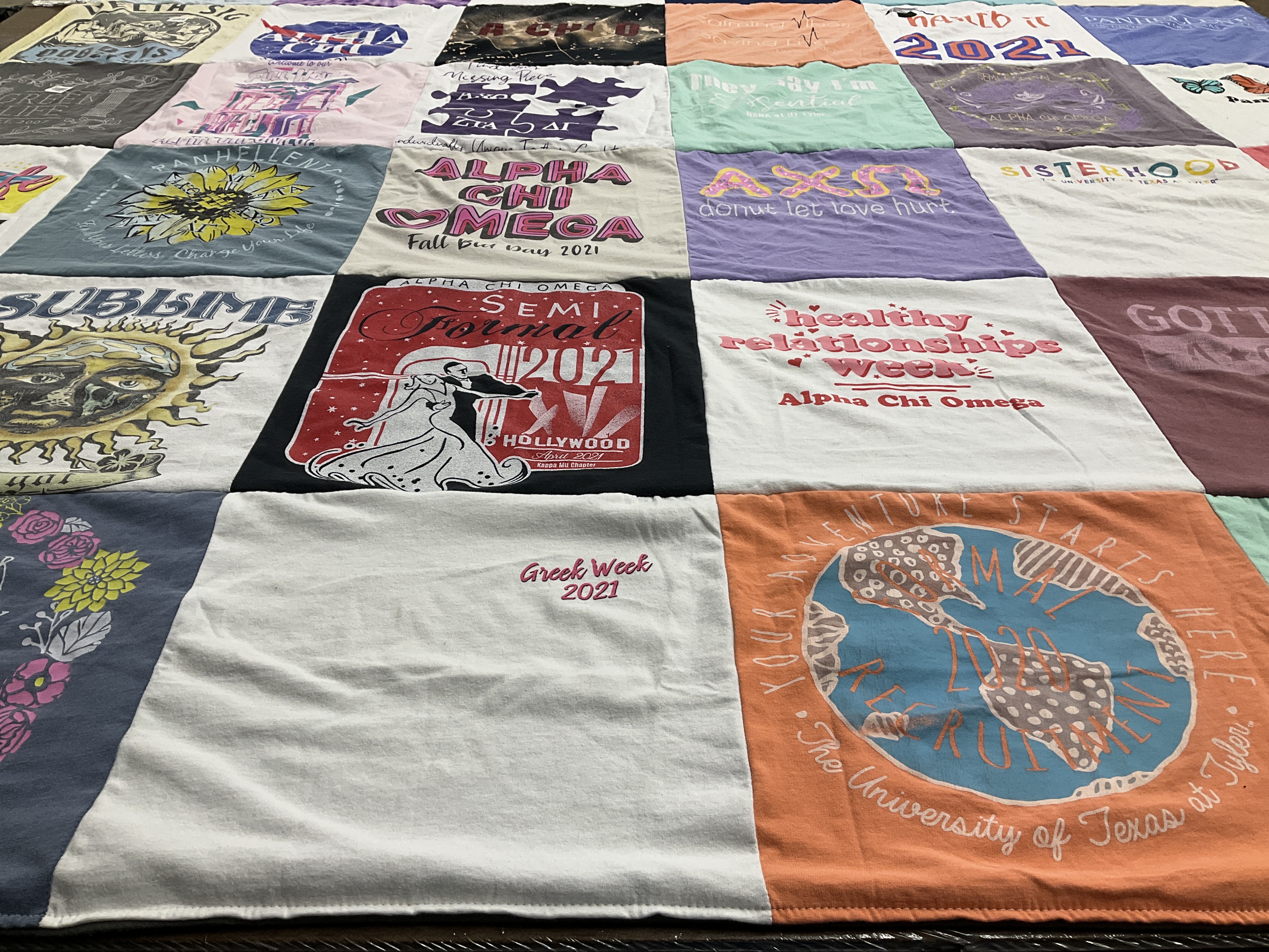 T-shirt quilt from the university of texas at tyler by yenasie from TX