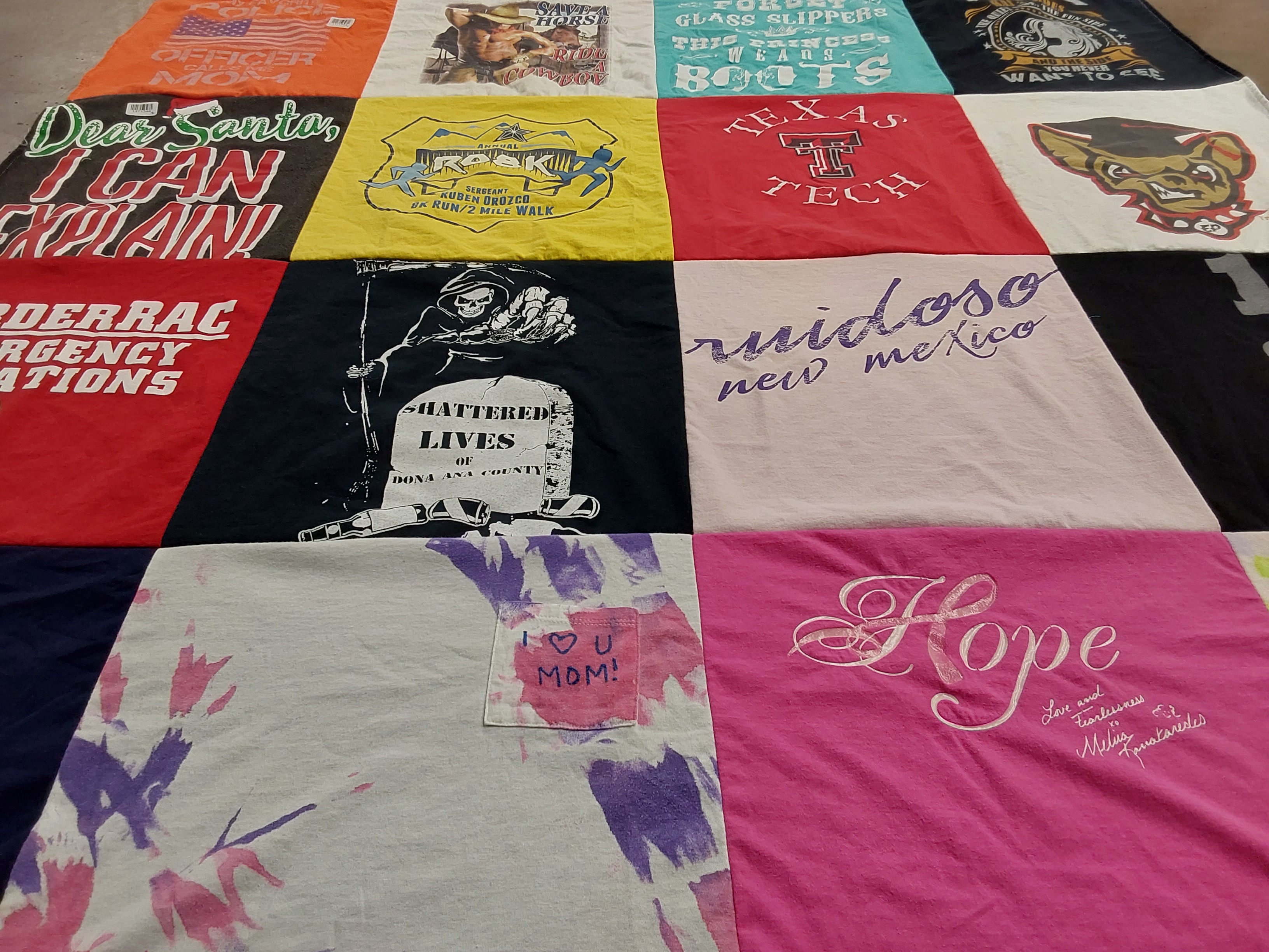 T-shirt quilt from texas tech university by Lawrence from TX