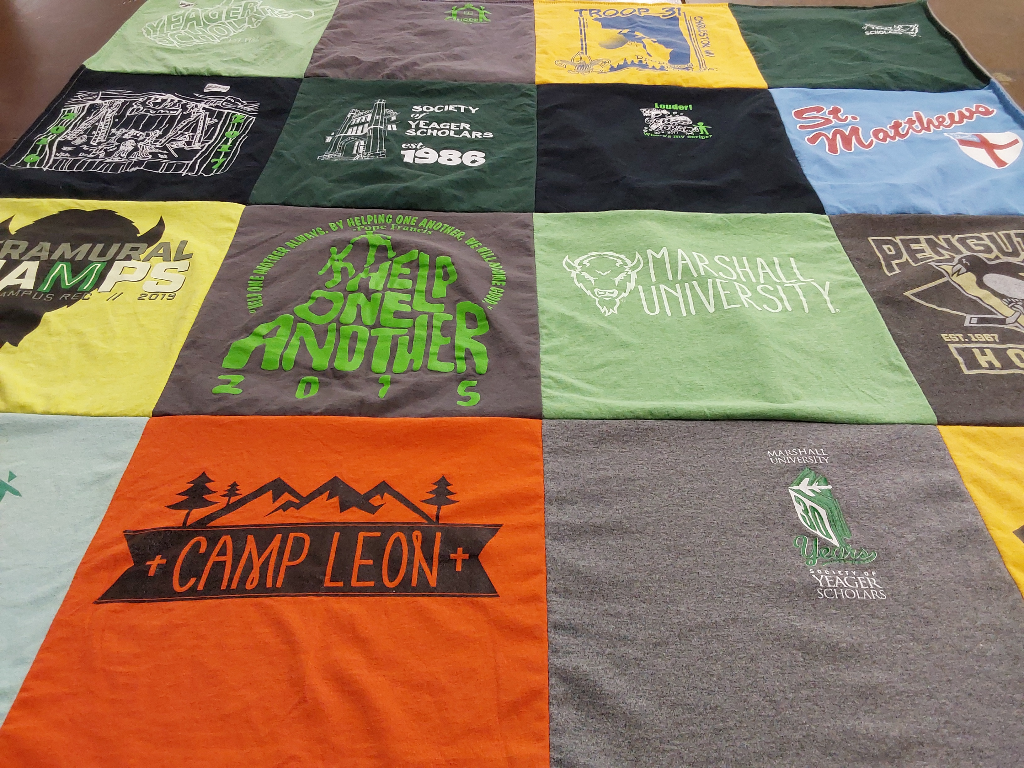 T-shirt quilt from marshall university by John from WV