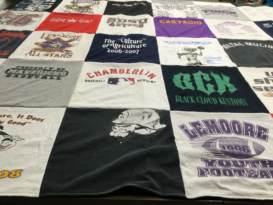T-shirt quilt featuring lemore youth football by J from CA