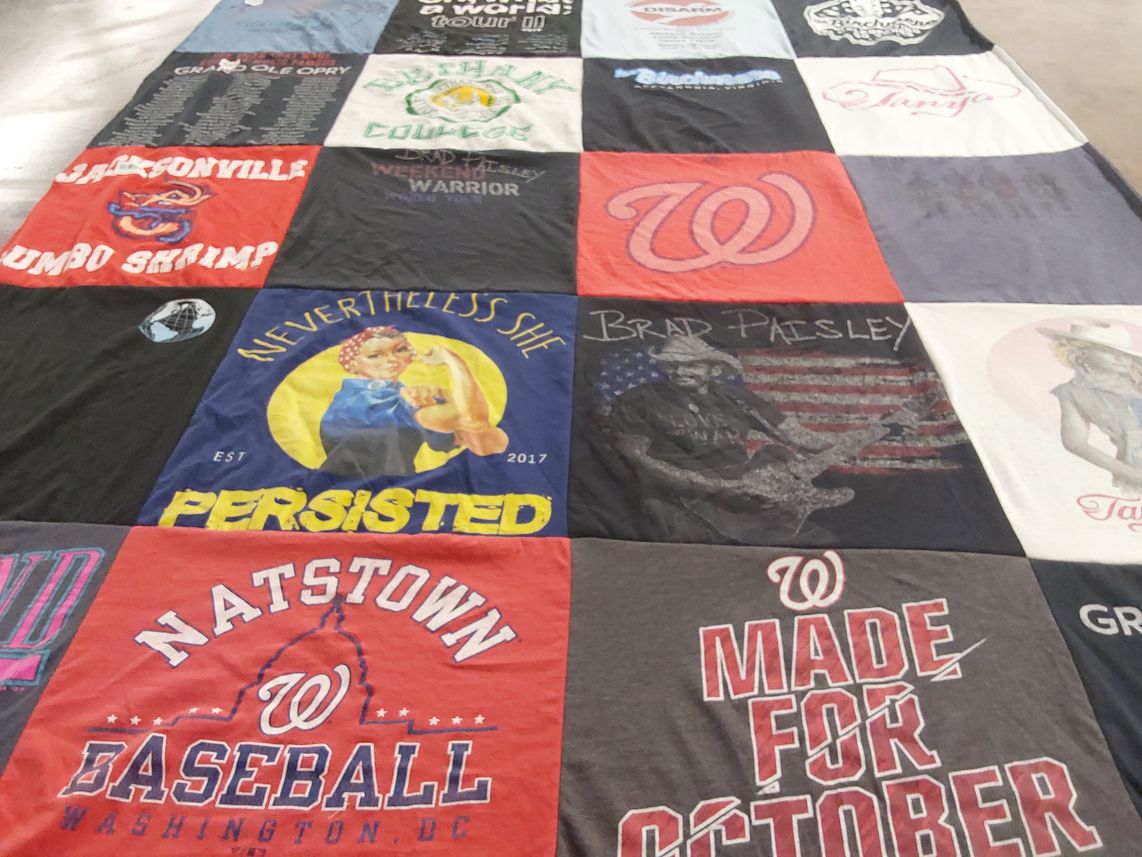 T-shirt quilt featuring washington nationals by Susan from VA