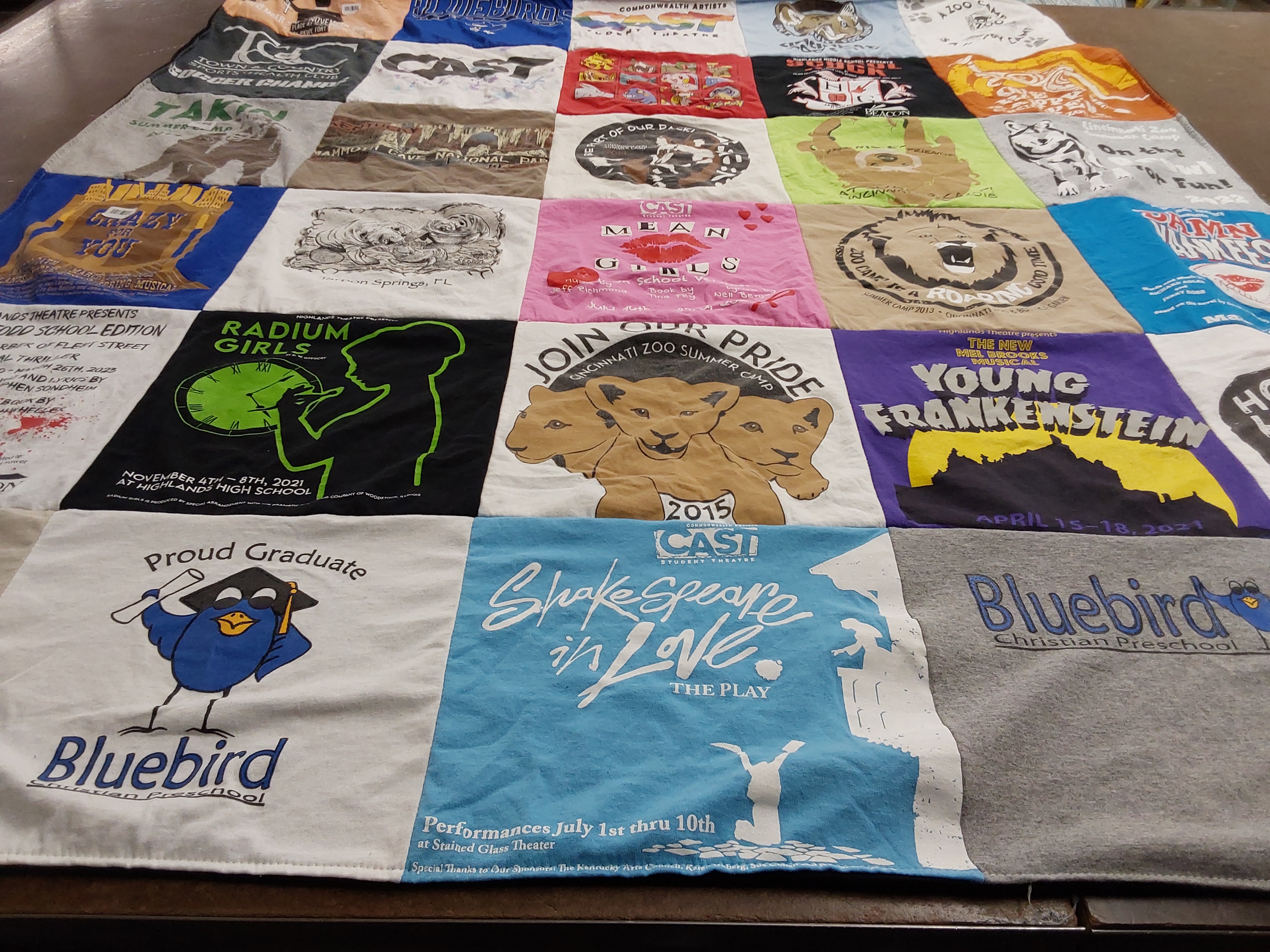 T-shirt quilt from highland high school by Kristi from KY