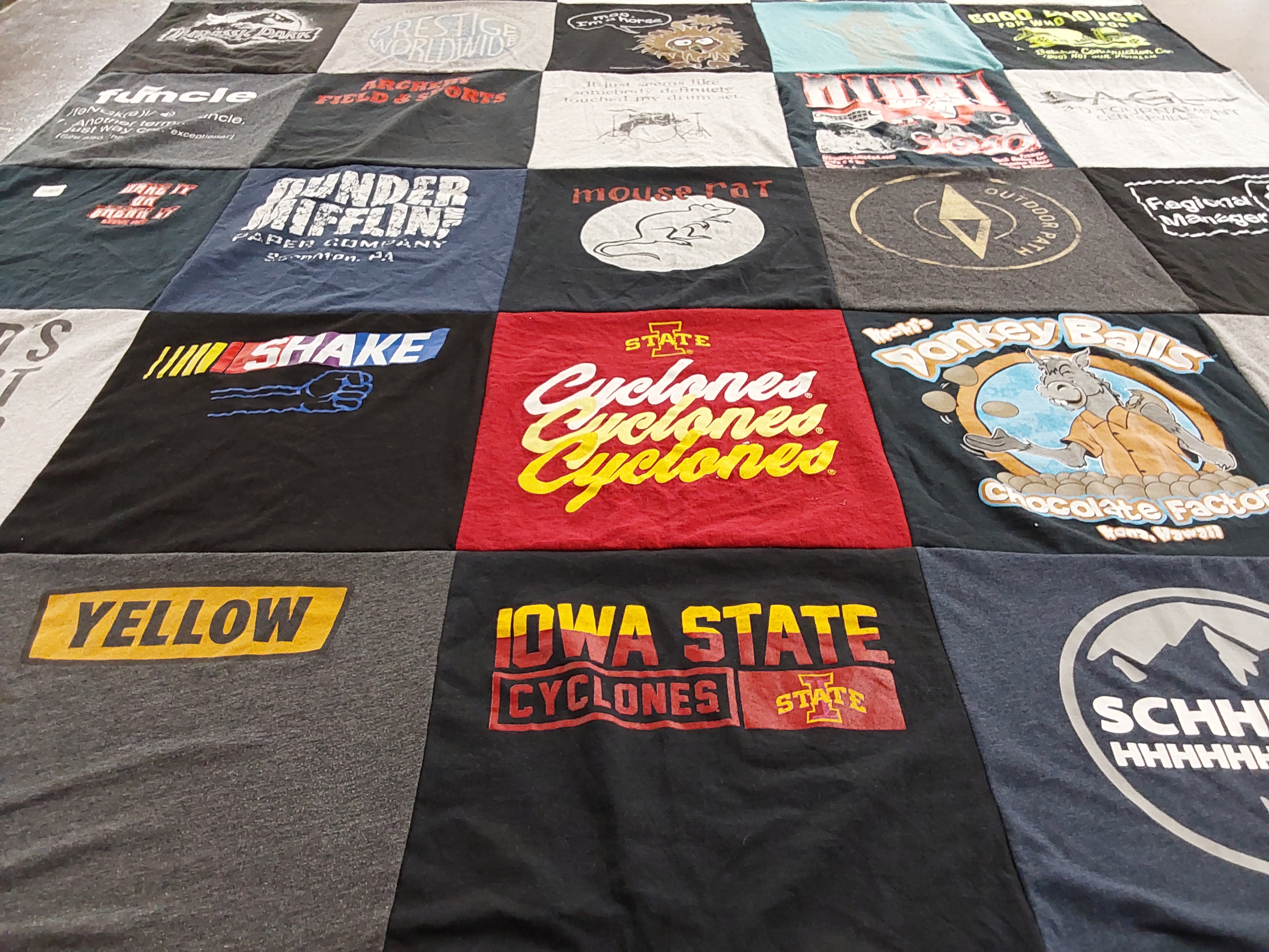 T-shirt quilt featuring iowa state cyclones by Sara from IA