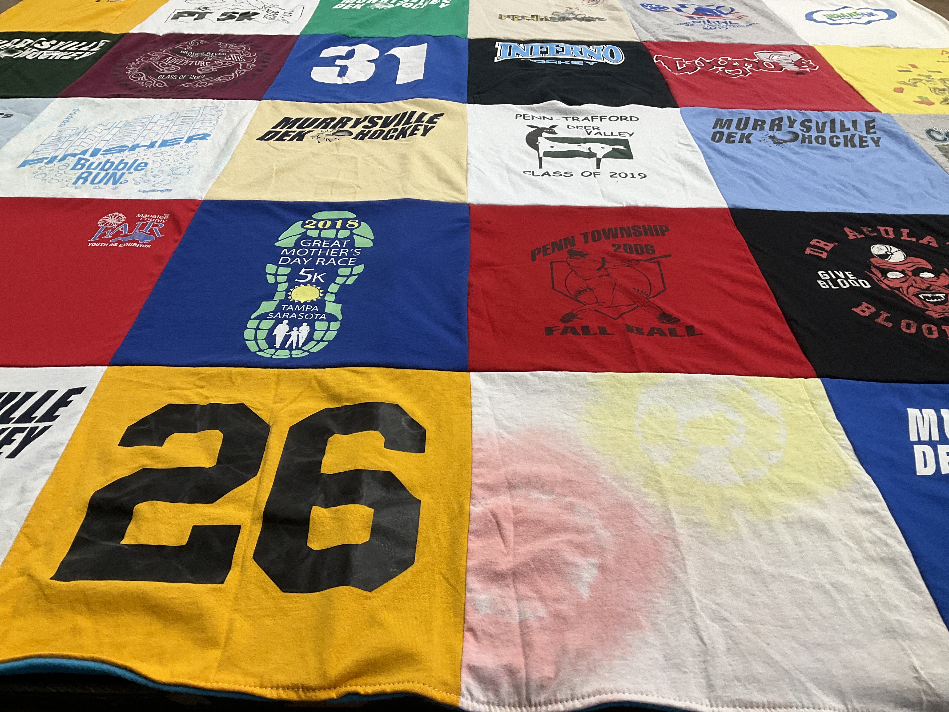 T-shirt quilt from penn-traford high school by Karen from FL